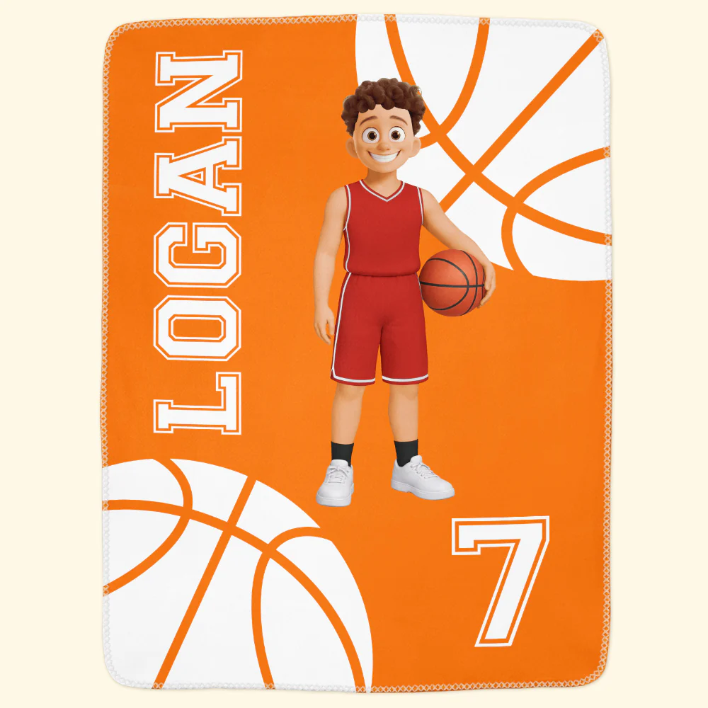 Basketball Player Gift - Personalized Blanket - Image 2