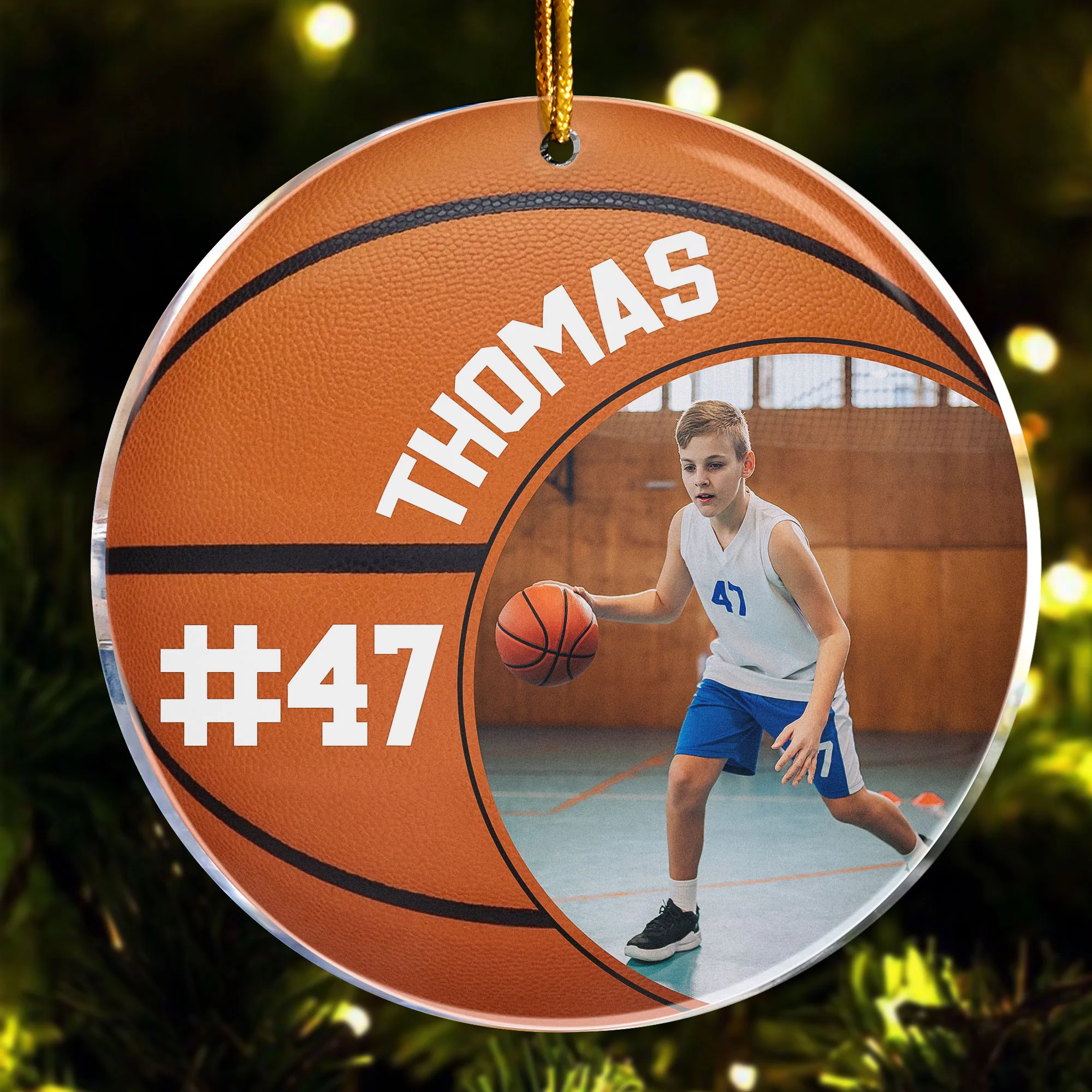 Basketball Player - Personalized Acrylic Photo Ornament - Image 5