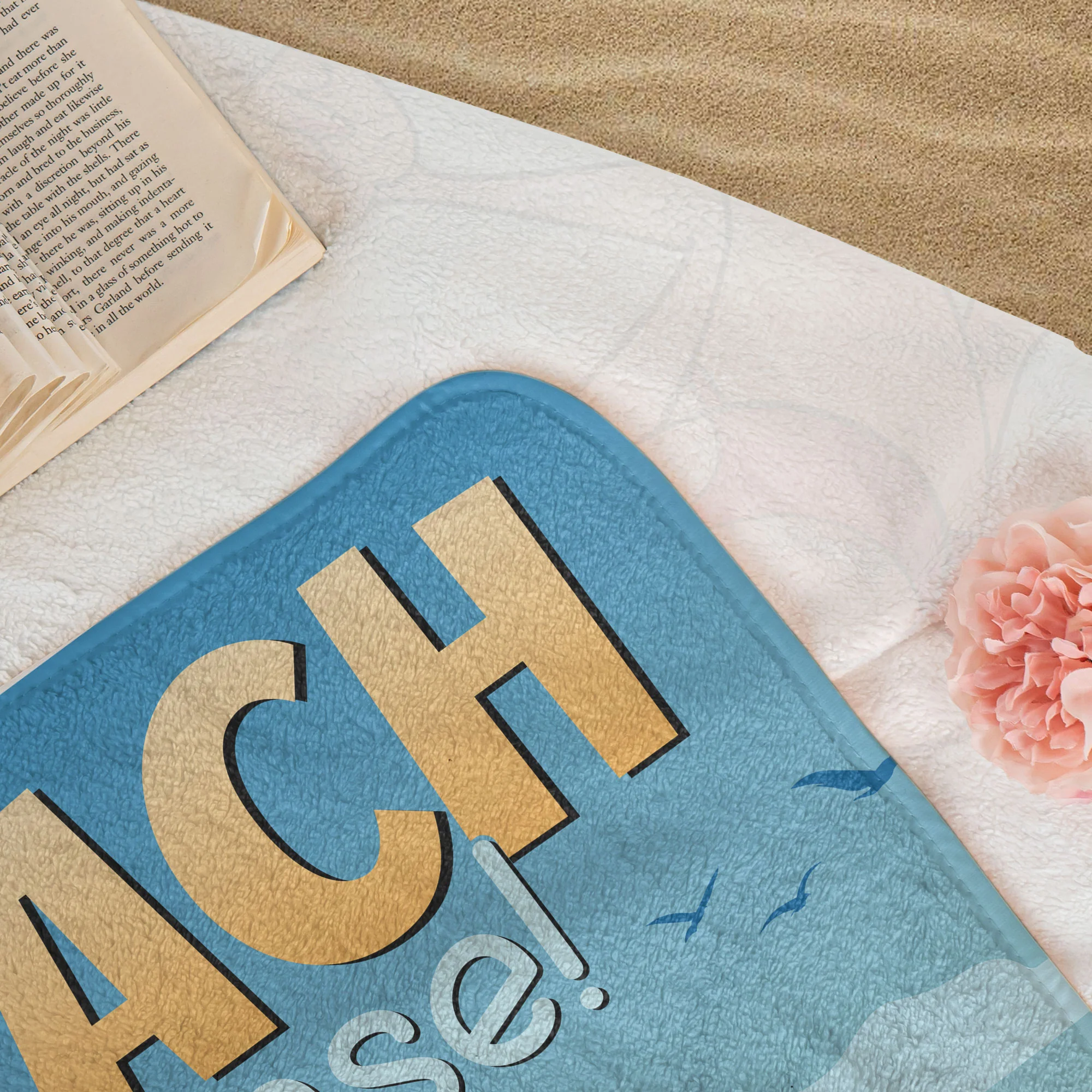Beach Please - Personalized Photo Quick-Dry Beach Towel - Image 7