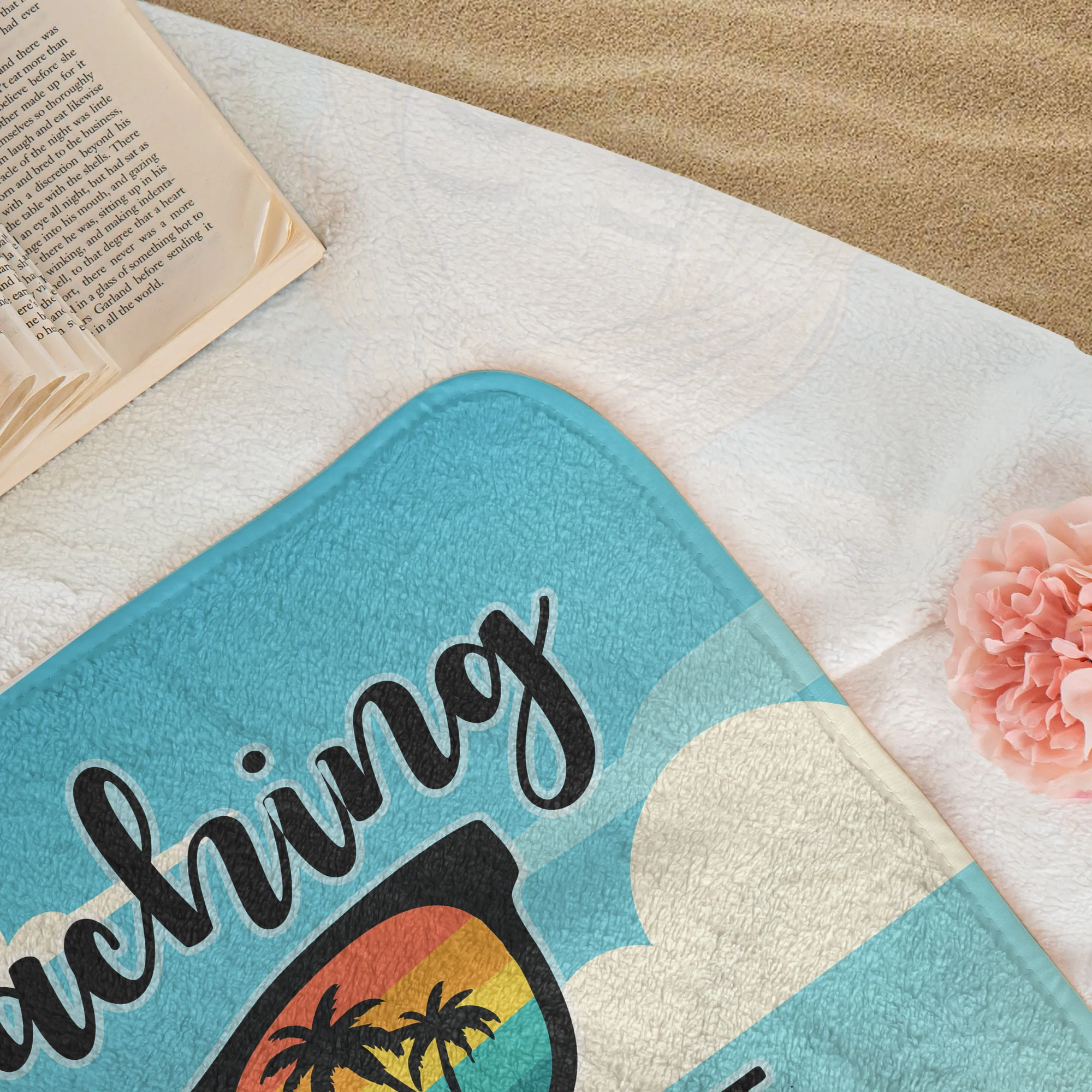 Beaching Not Teaching Teacher Summer Vibes - Personalized Quick-Dry Beach Towel - Image 6