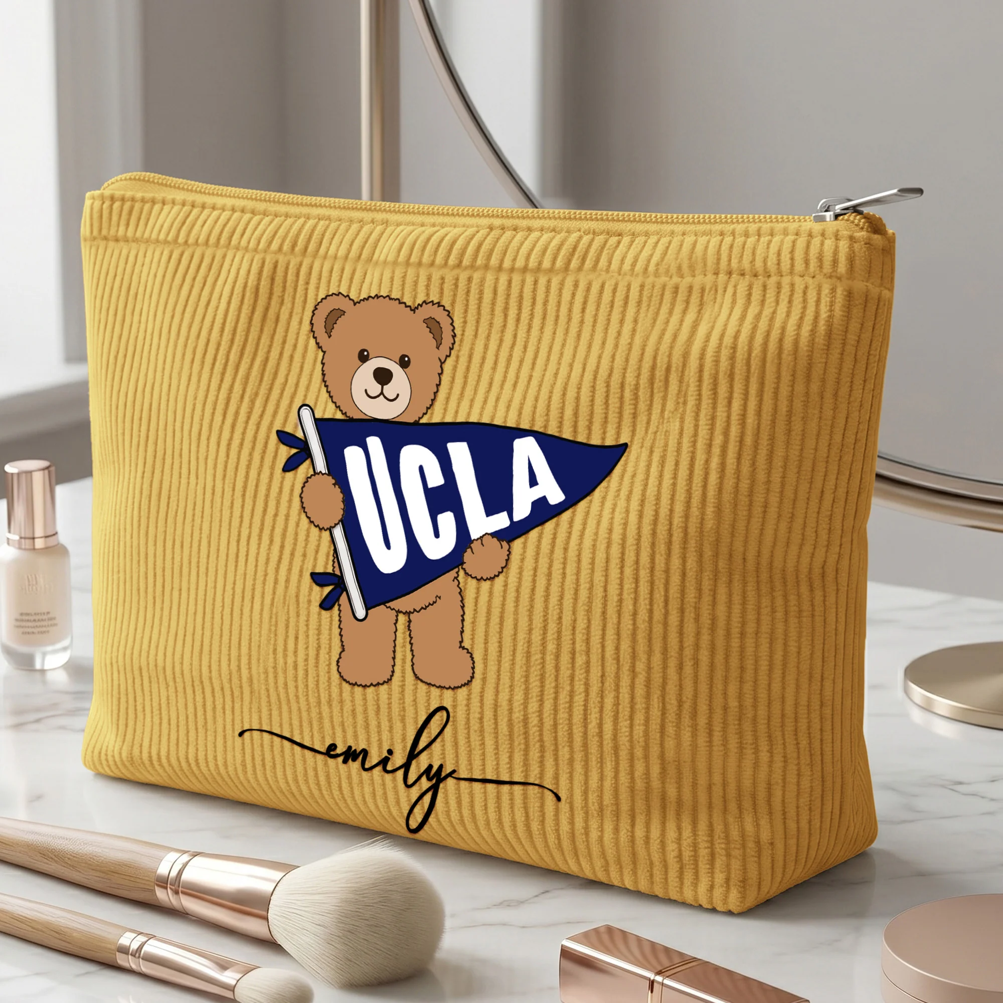 Bear School Spirit - Personalized Makeup Bag - Image 5