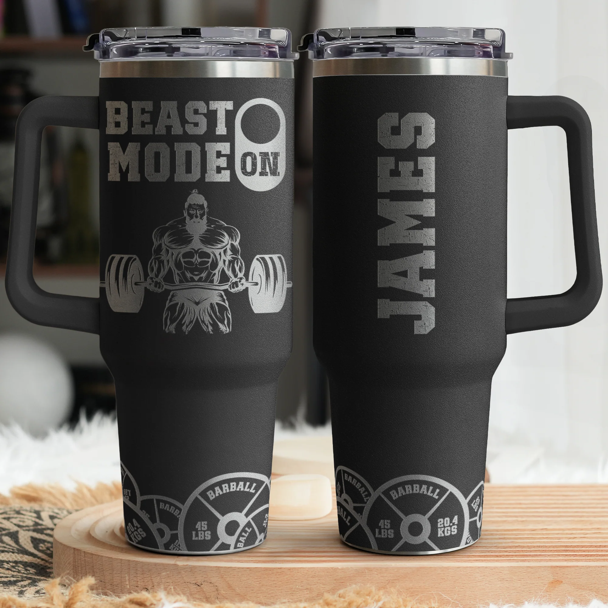 Beast Mode On - Personalized 40oz Tumbler - Image 3