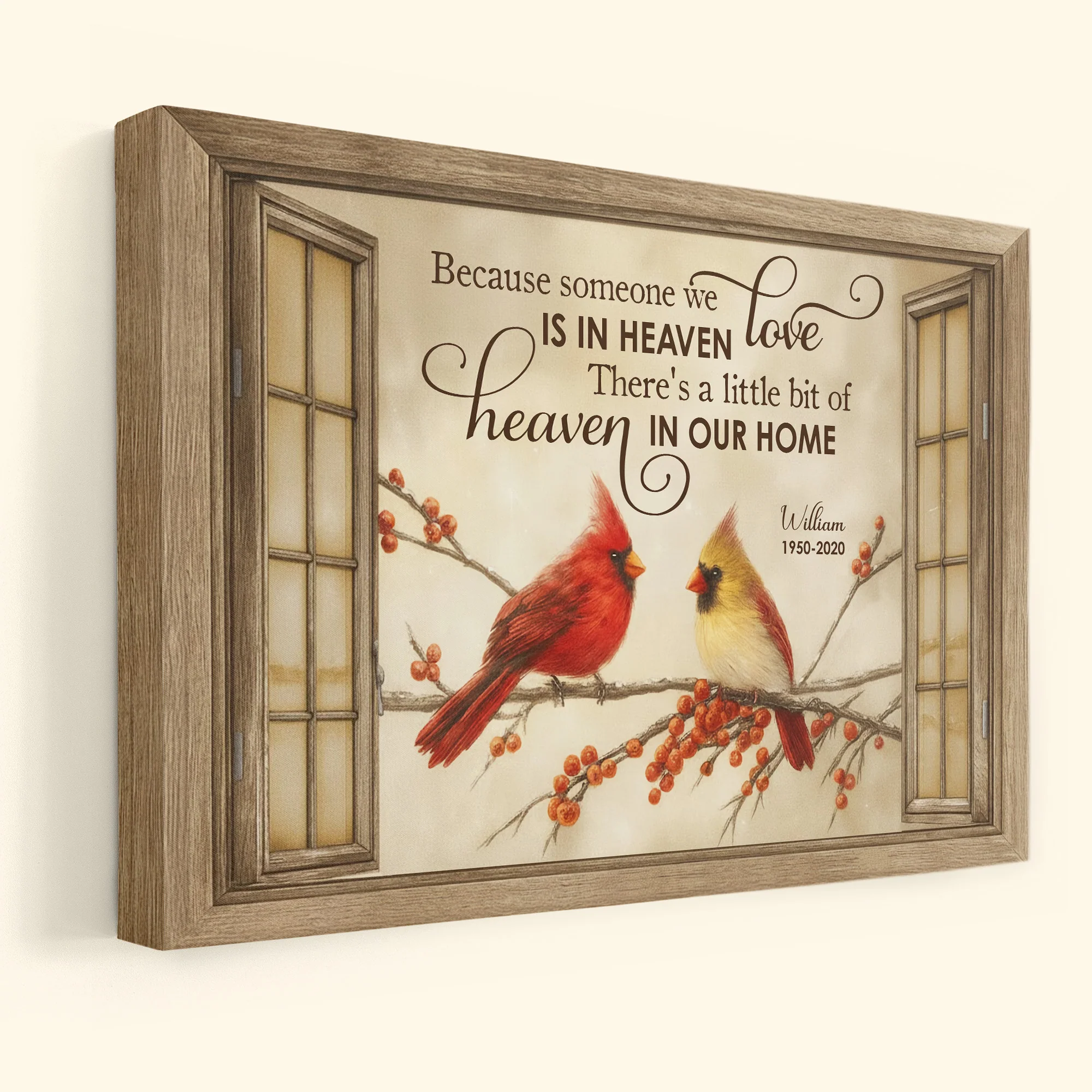Because Someone We Love Is In Heaven Memorial Gift - Personalized Poster/Canvas - Image 3