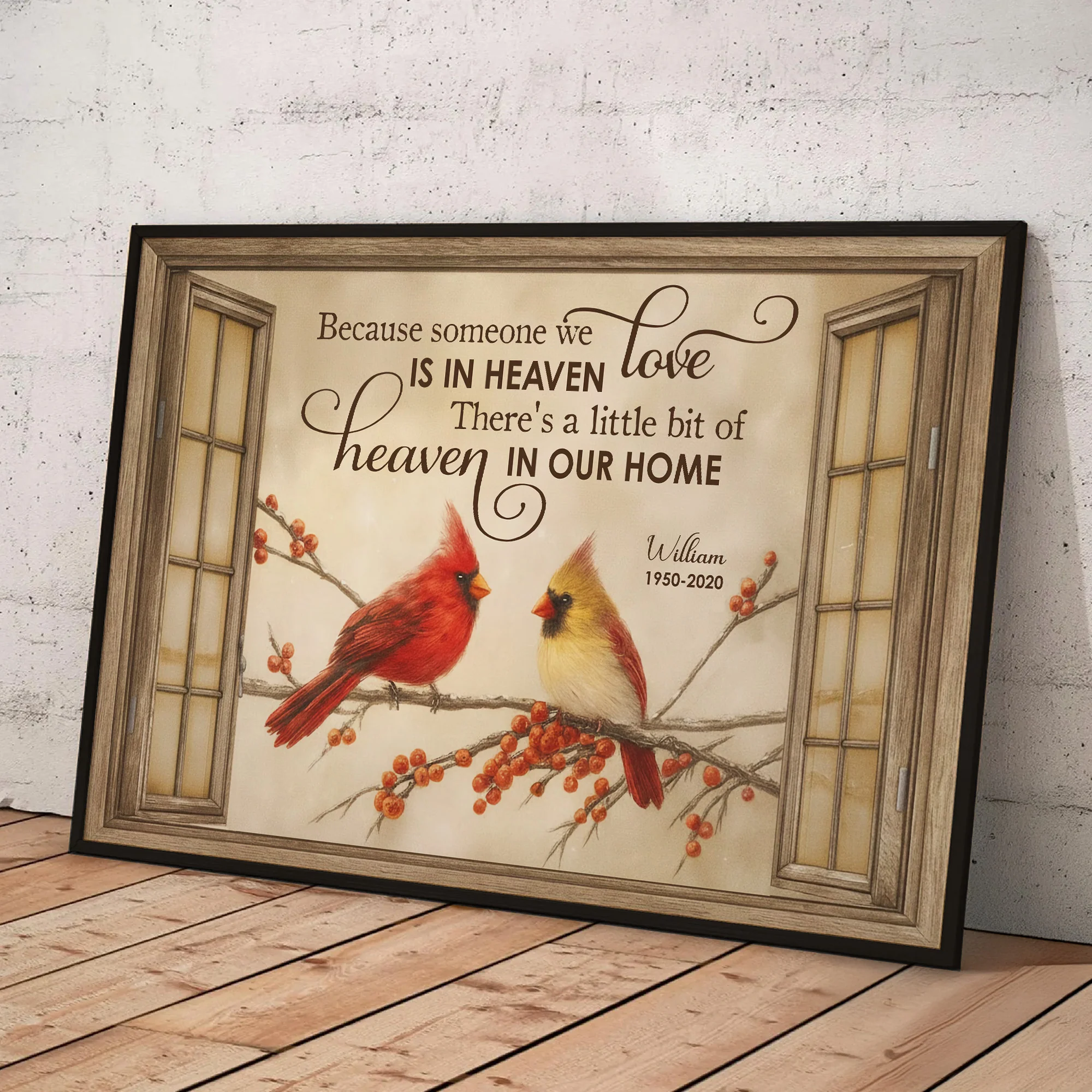Because Someone We Love Is In Heaven Memorial Gift - Personalized Poster/Canvas - Image 7