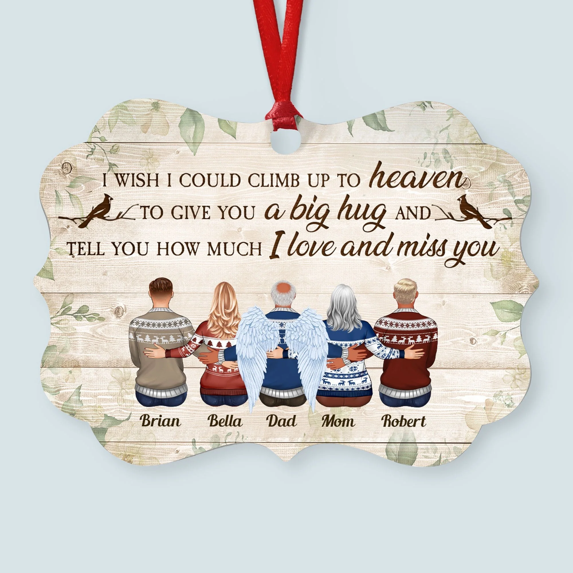 Because Someone We Love Is In Heaven - Personalized Memorial Ornament - Image 4
