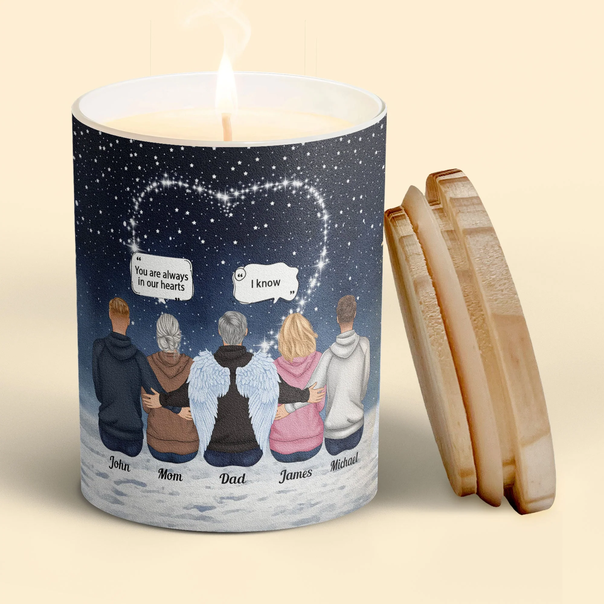 Because Someone We Love Is In Heaven - Personalized Candle - Image 3