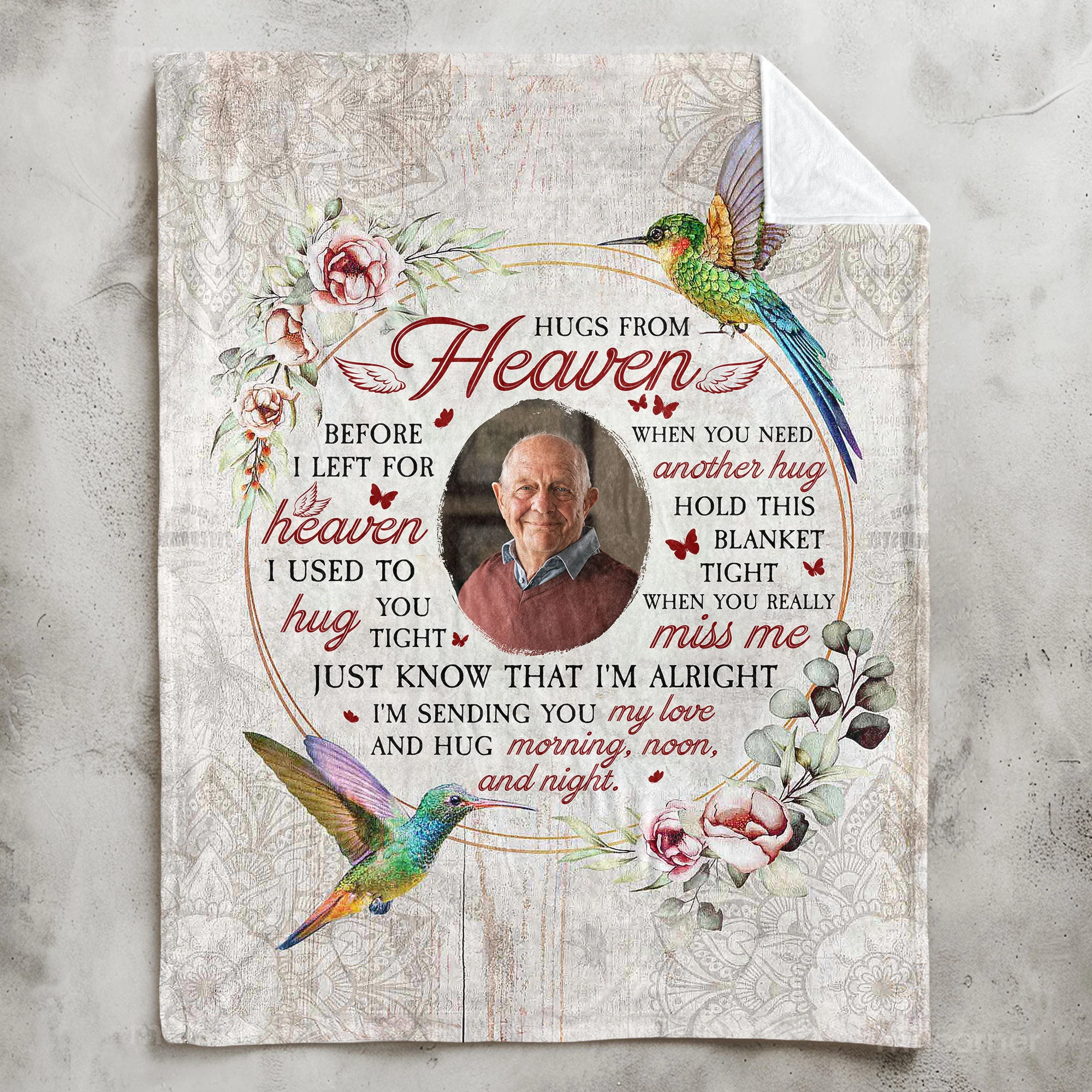Before I Left For Heaven - Memorial Gift - Personalized Photo Blanket - Image 2