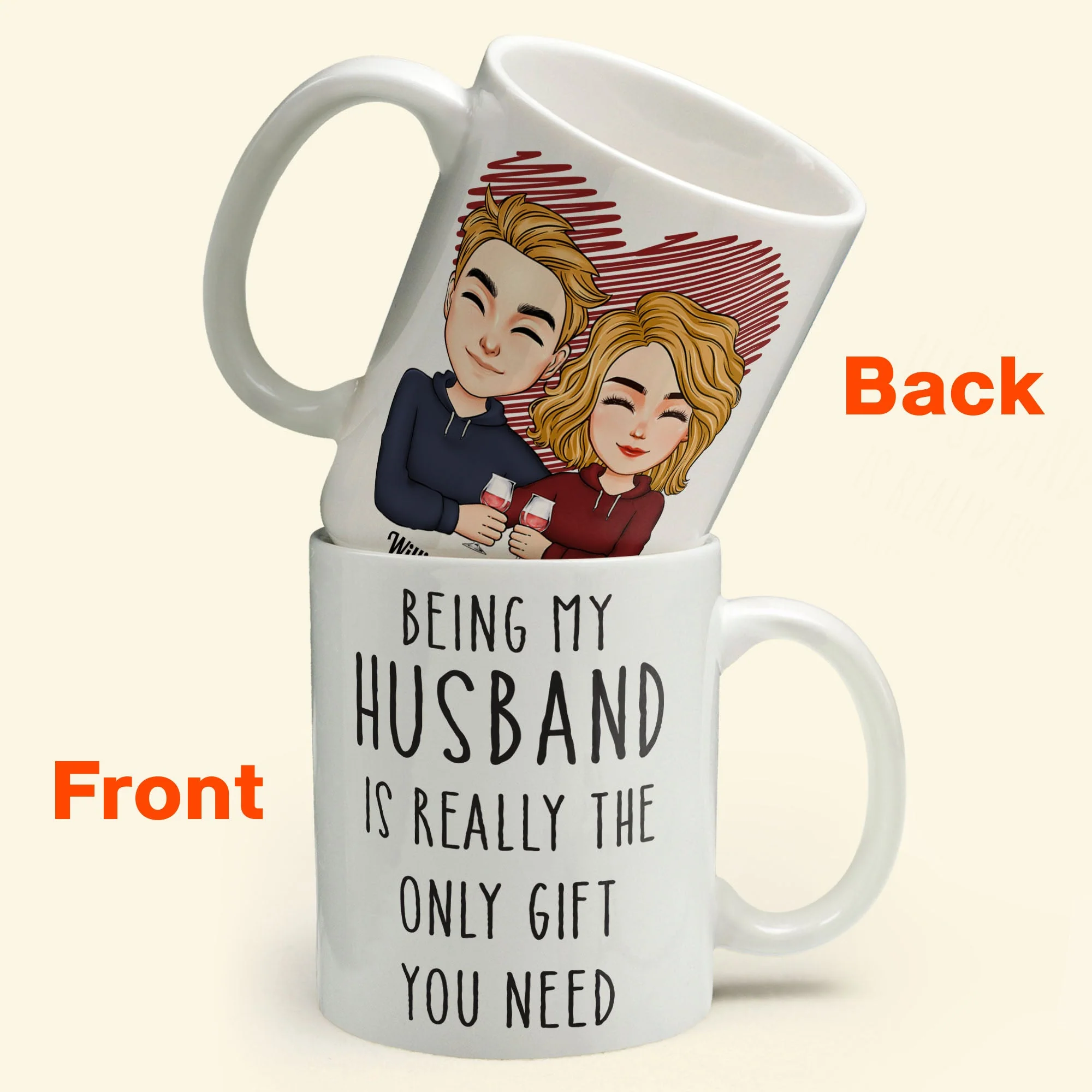 Being My Husband Is Really The Only Gift You Need - Personalized Mug - Image 4