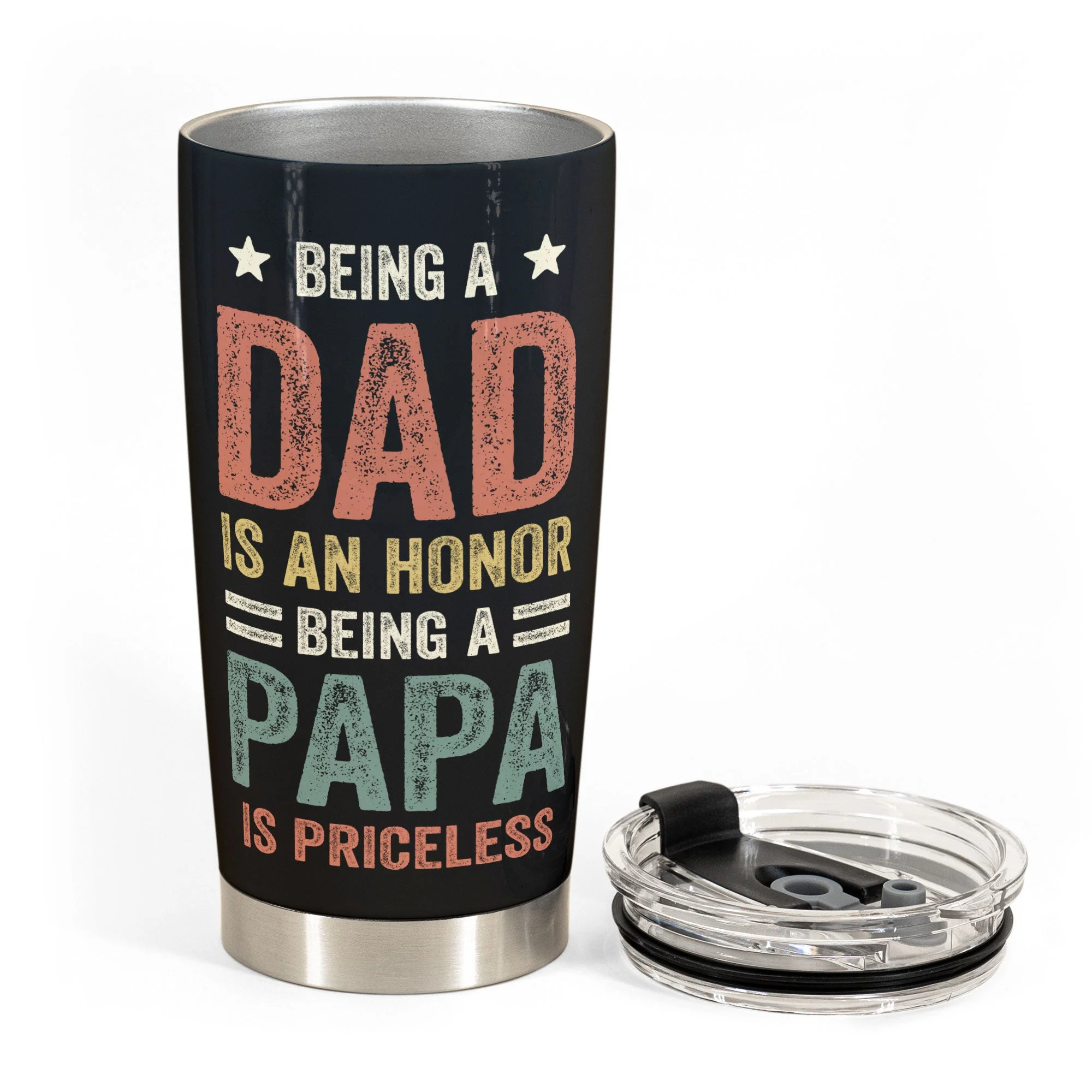 Being Papa Is Priceless - Personalized Tumbler Cup - Image 3