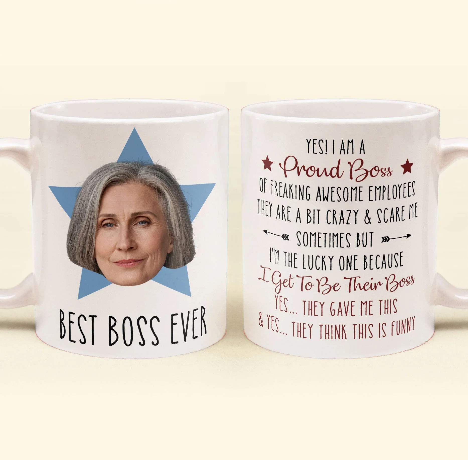 Best Boss Ever - Personalized Photo Mug - Image 2