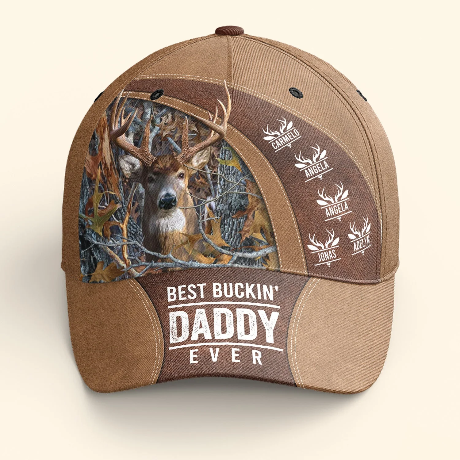 Best Buckin' Dad Ever Custom Papa Grandpa Father - Personalized Classic Cap - Image 2
