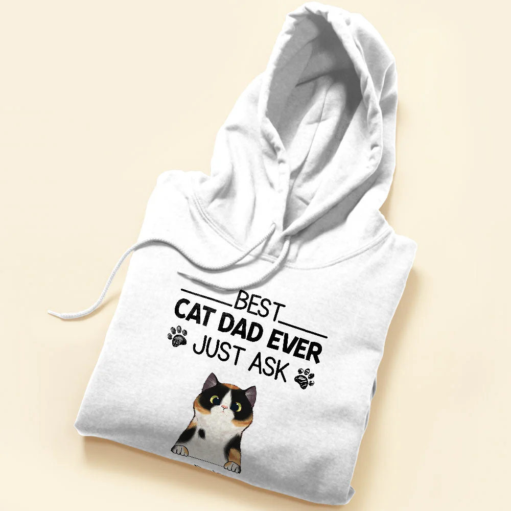 Best Cat Dad Ever Just Ask - Personalized Shirt - Father's Day Gift For Cat Dad - Image 5