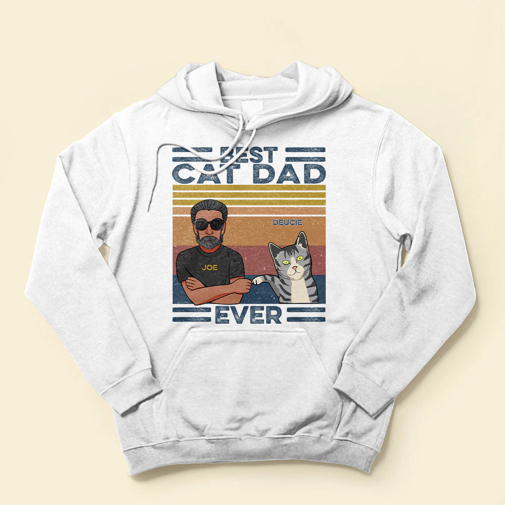 Best Cat Dad, Mom Ever - Personalized Shirt - Image 4