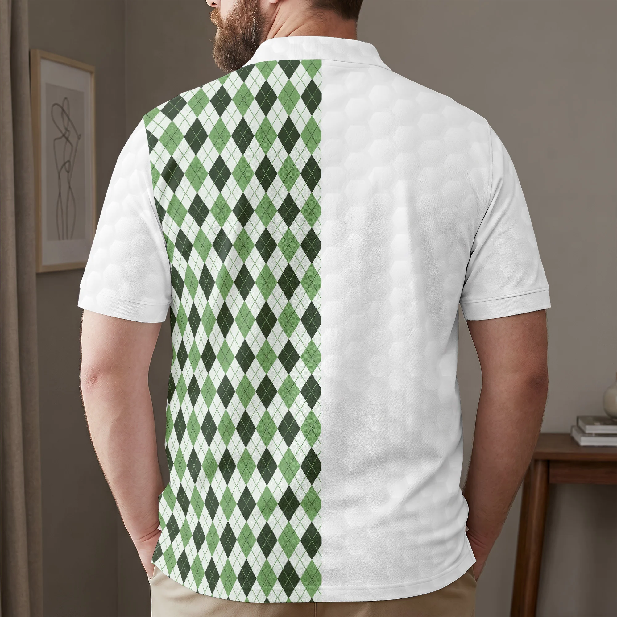 Best Dad By Par, Best Grandpa By Par, Father's Day Gift For Dad, Grandpa - Personalized Polo Shirt - Image 2
