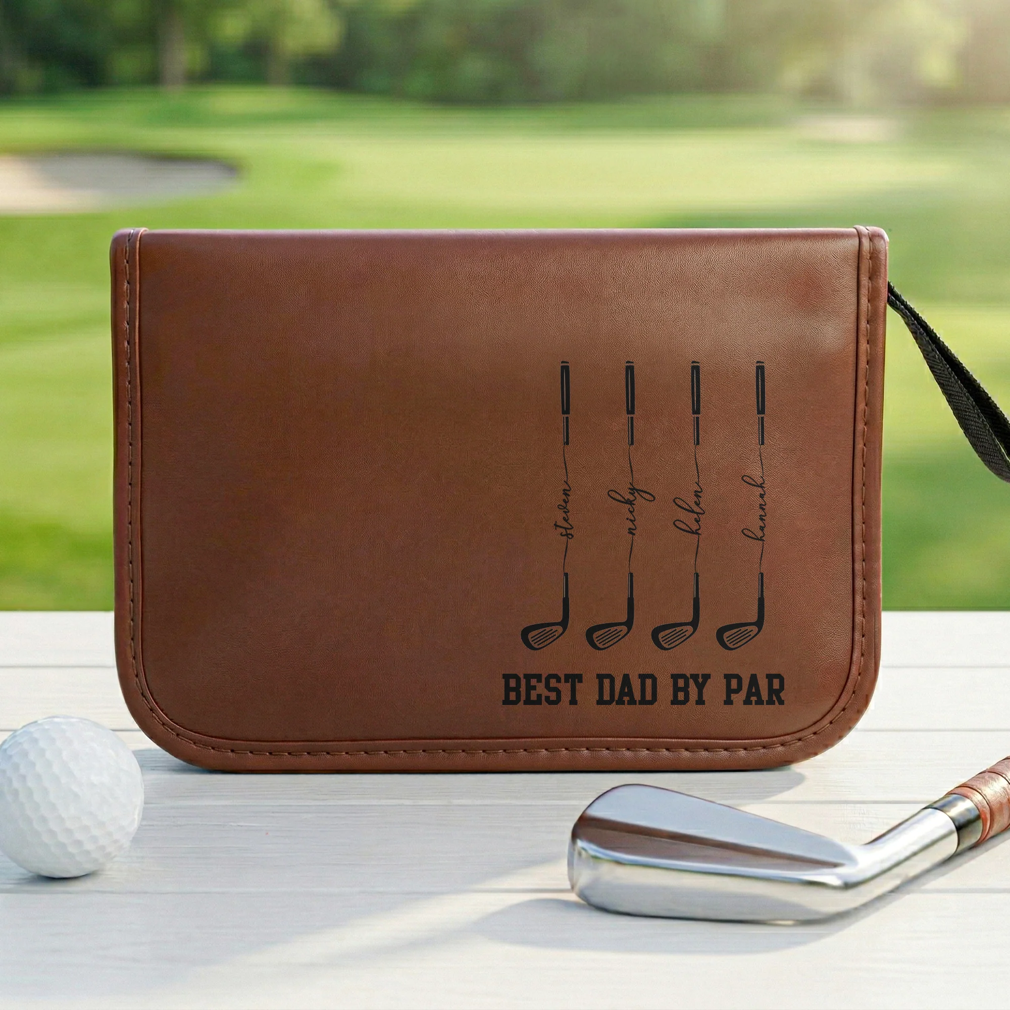 Best Dad By Par, Best Grandpa By Par - Personalized Golf Bag - Image 2