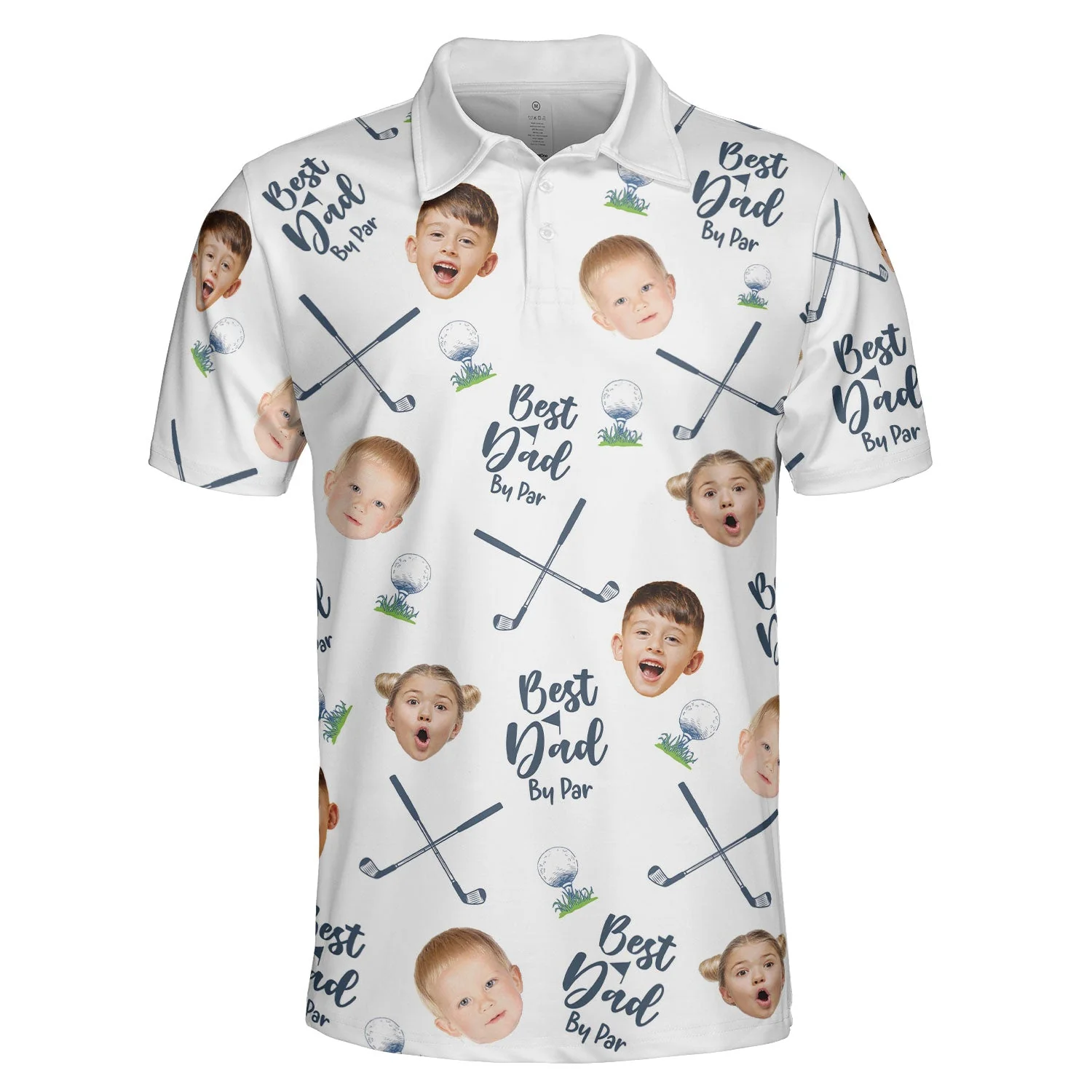Best Dad By Par - Personalized Photo Polo Shirt - Gift For Dad - Image 5