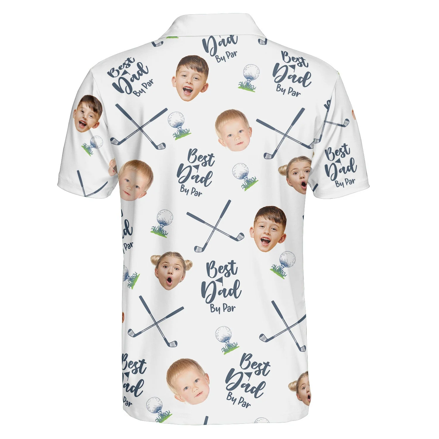 Best Dad By Par - Personalized Photo Polo Shirt - Gift For Dad - Image 6