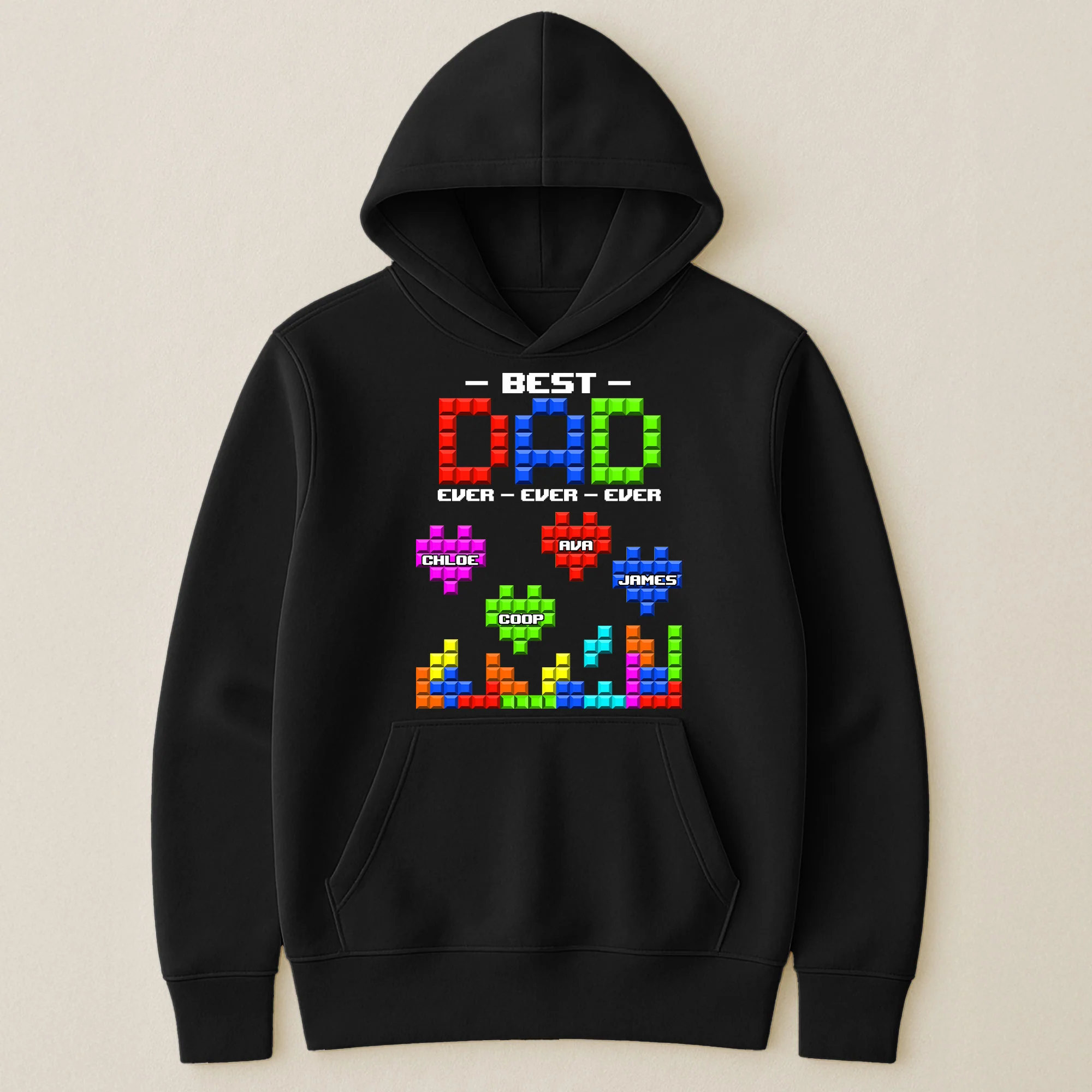 Best Dad Ever Block Puzzle - Personalized Shirt - Image 5