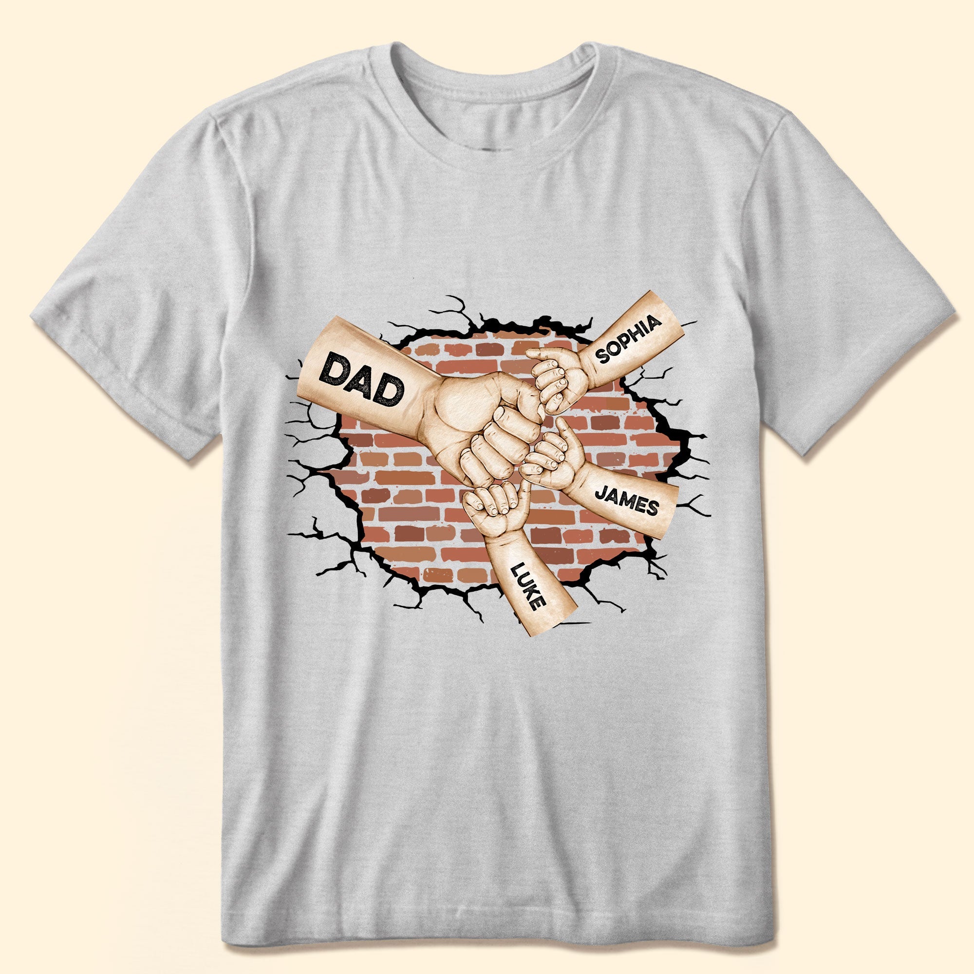 Best Dad Ever Custom Fist Bump - Personalized Shirt - Image 2