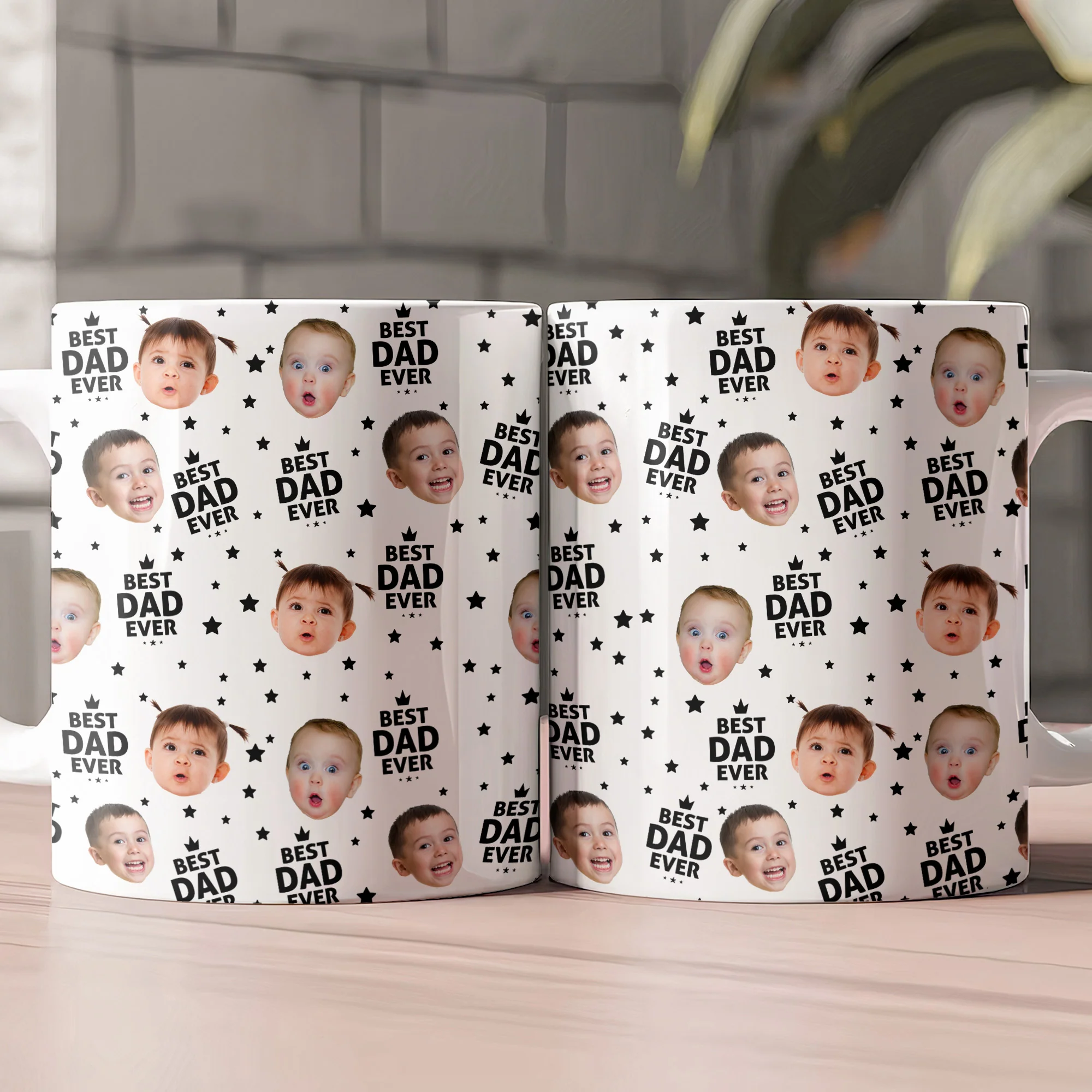 Best Dad Ever Custom Funny Kid Face Father's Day Gift For Dad, Husband, Grandpa - Personalized Mug - Image 2