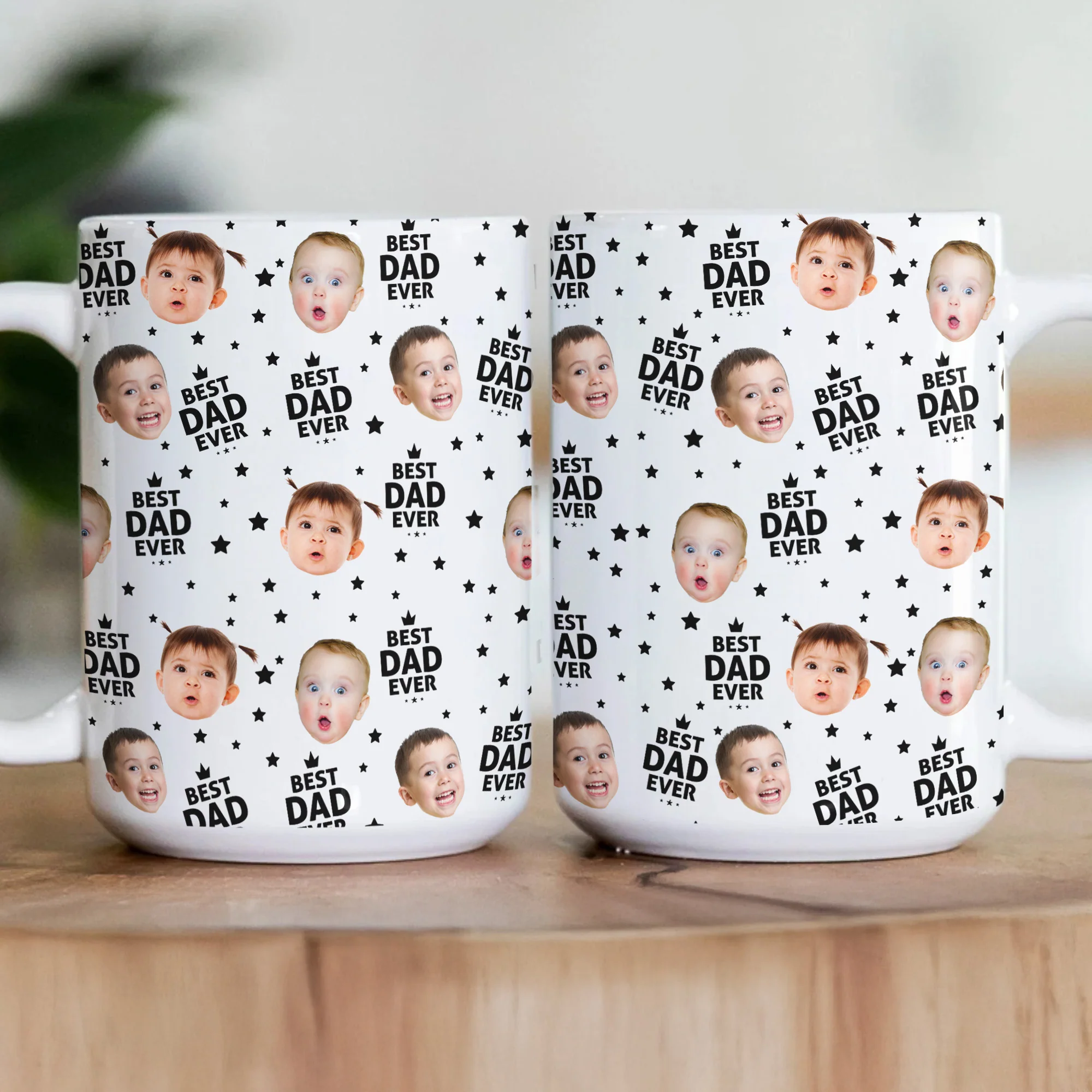 Best Dad Ever Custom Funny Kid Face Father's Day Gift For Dad, Husband, Grandpa - Personalized Mug - Image 4