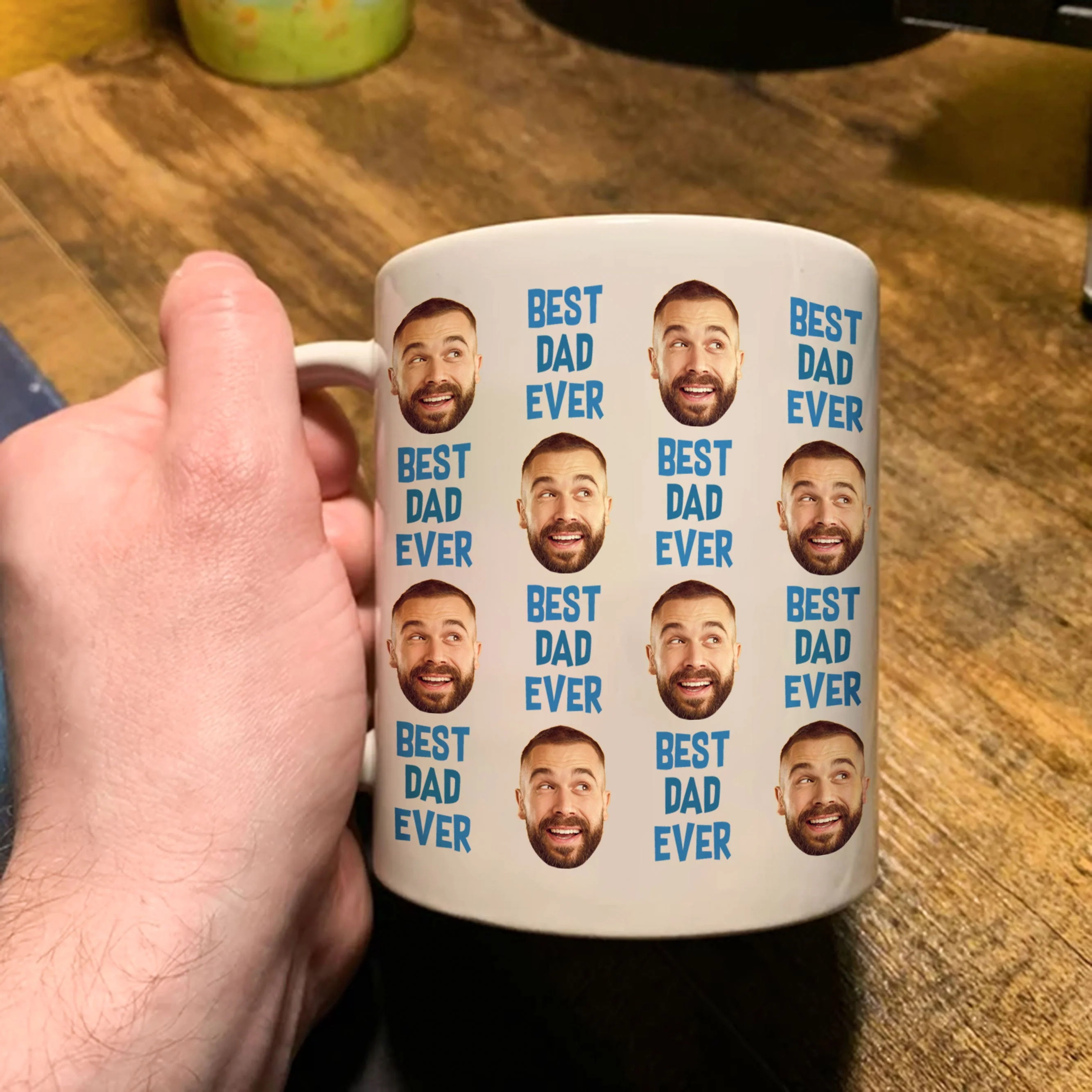 Best Dad Ever Gift For Dad Custom Face - Personalized Photo Mug - Image 5