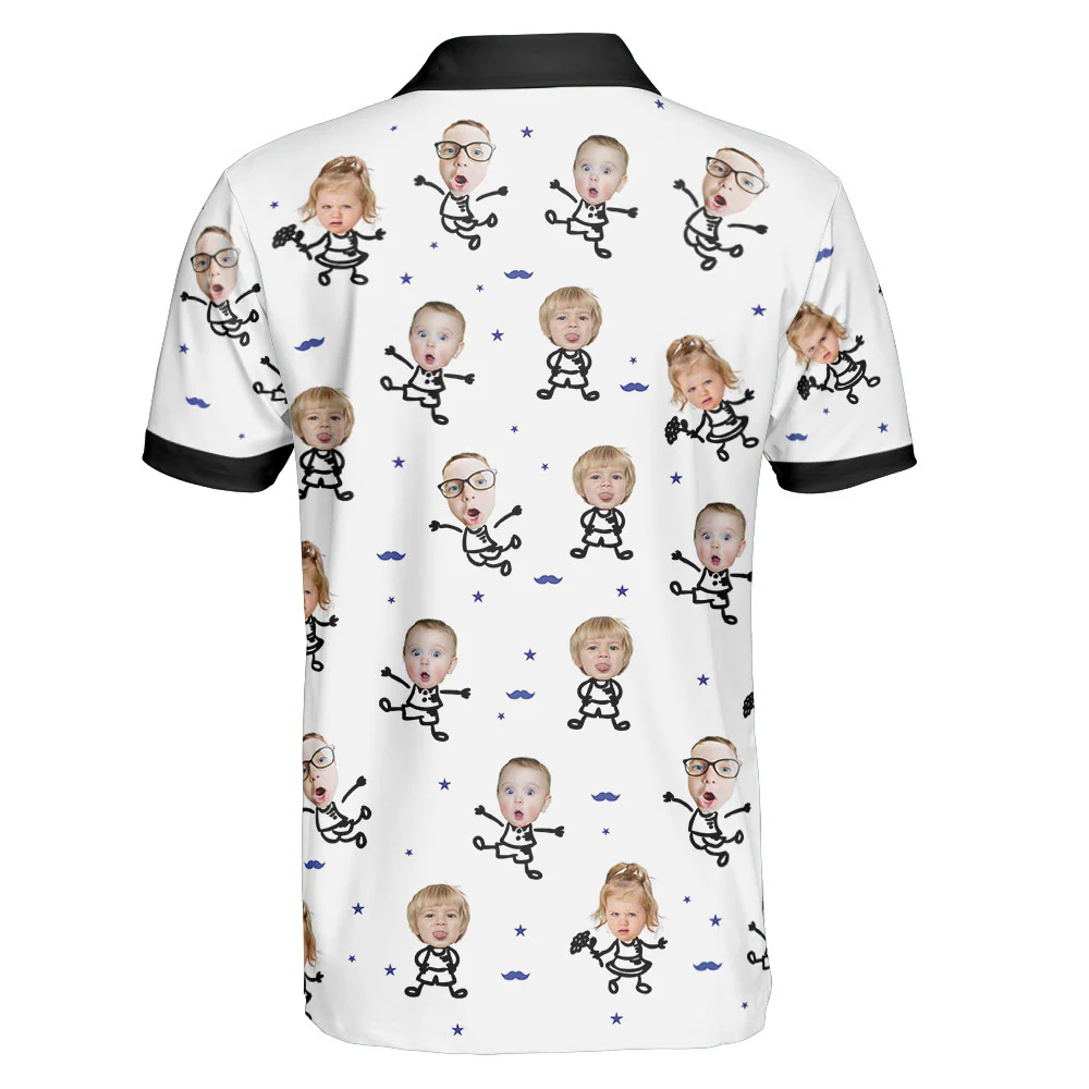 Best Dad Ever Gift For Dad, Grandpa - Personalized Photo Polo Shirt - Image 6