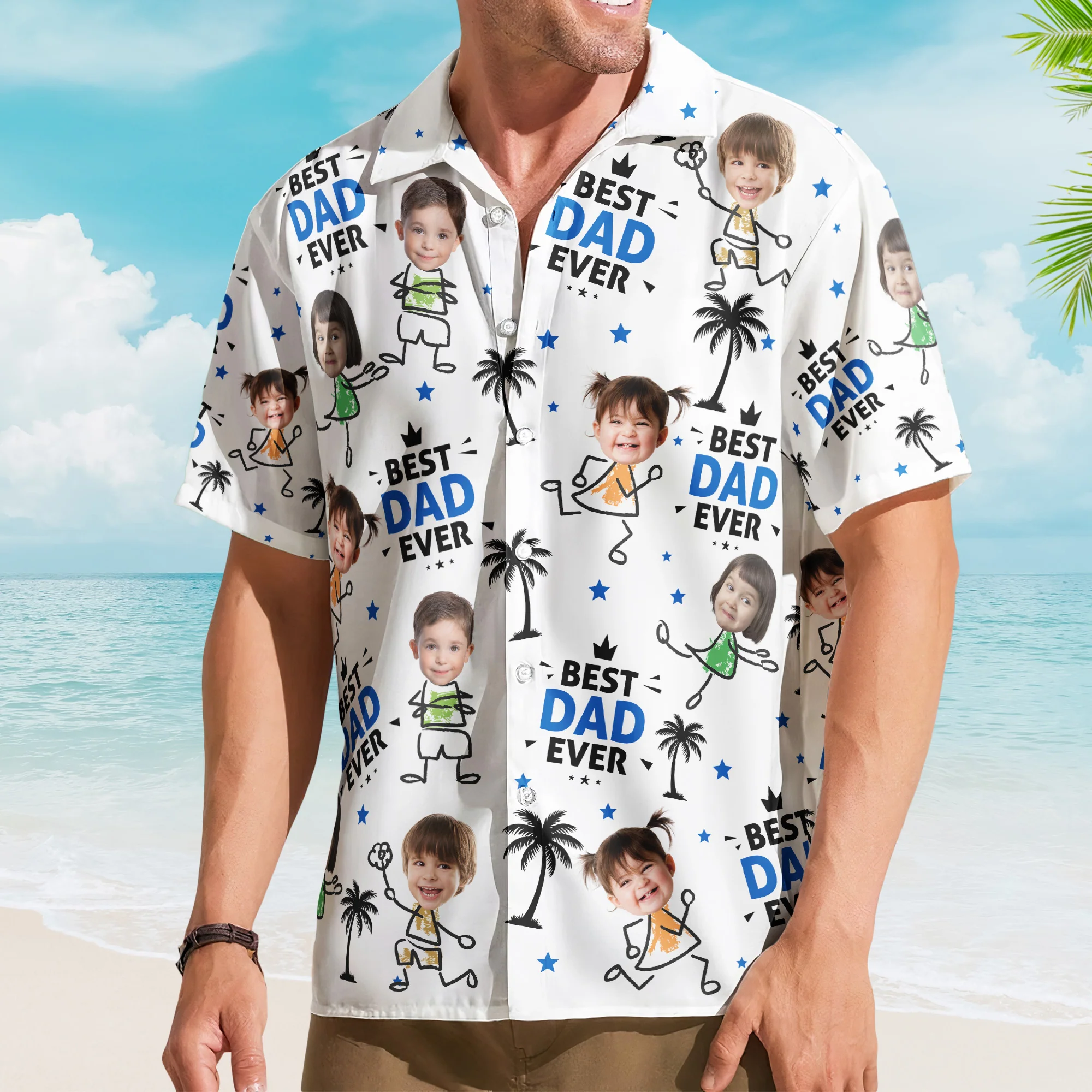 Best Dad Ever New Version Father's Day Gift For Dad - Personalized Hawaiian Shirt - Image 4