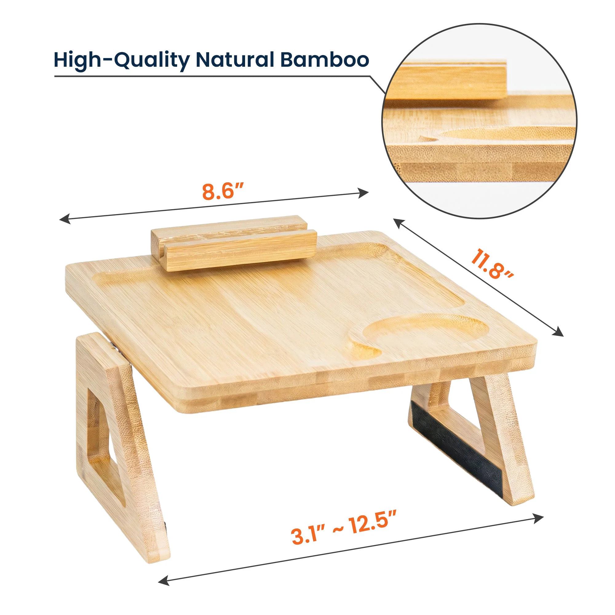 Best Dad Ever The Man, The Myth, The Legend - Personalized Wooden Couch Arm Table - Image 7