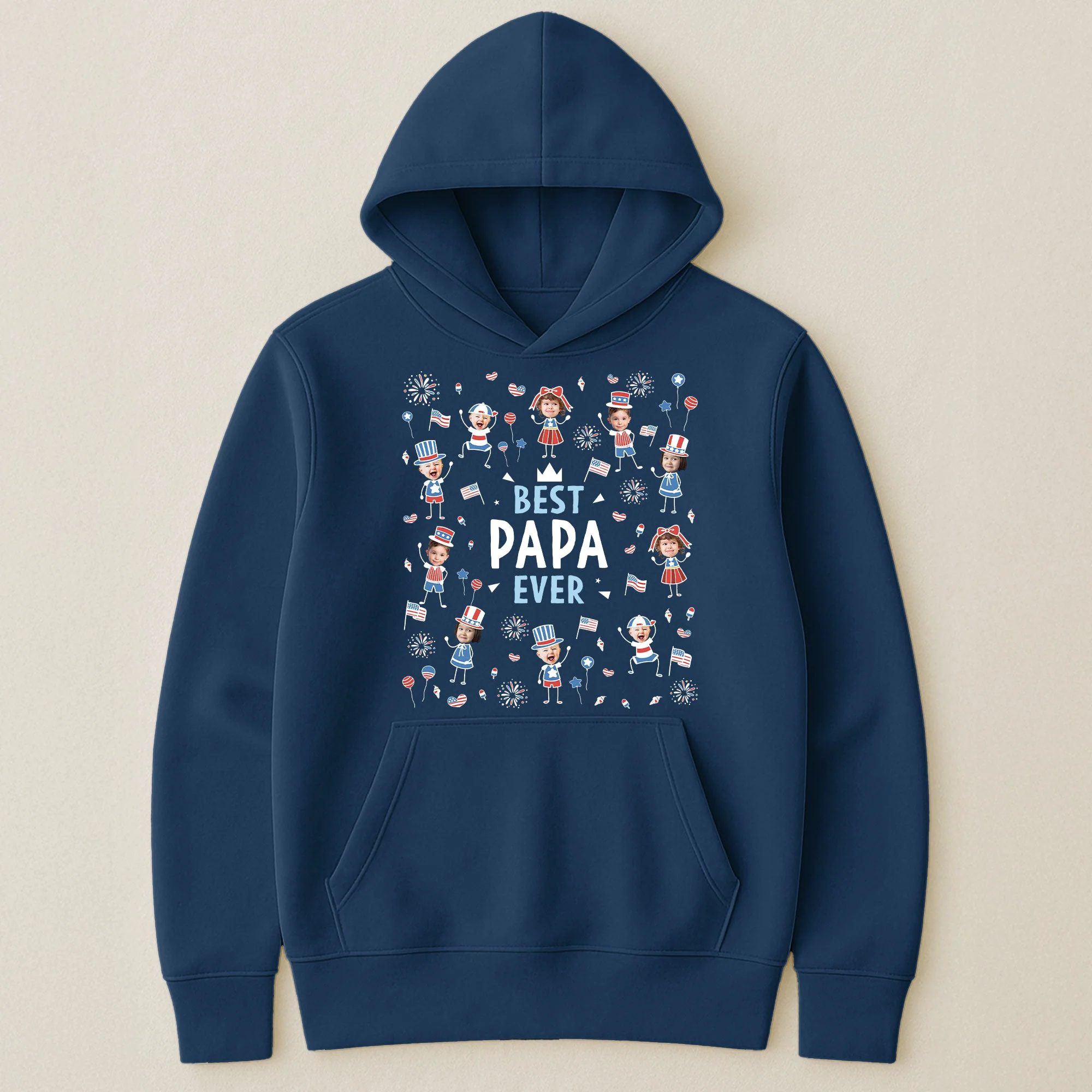 Best Dad Ever USA Flag - Personalized Shirt - Image 3