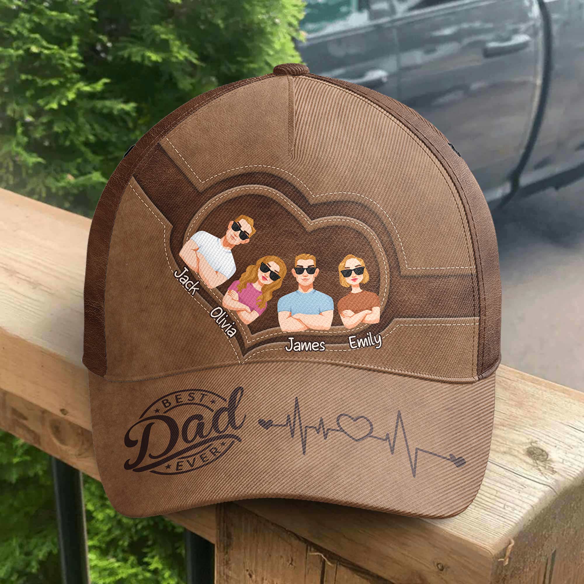 Best Dad Ever - Father's Day Gift Ideas From Daughter, Son - Personalized Classic Cap - Gift For Dad - Image 2