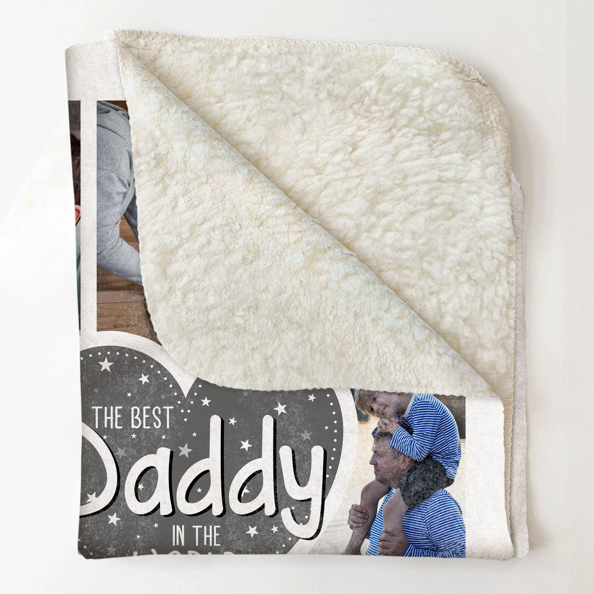 Best Daddy In The World - Personalized Photo Blanket - Image 5