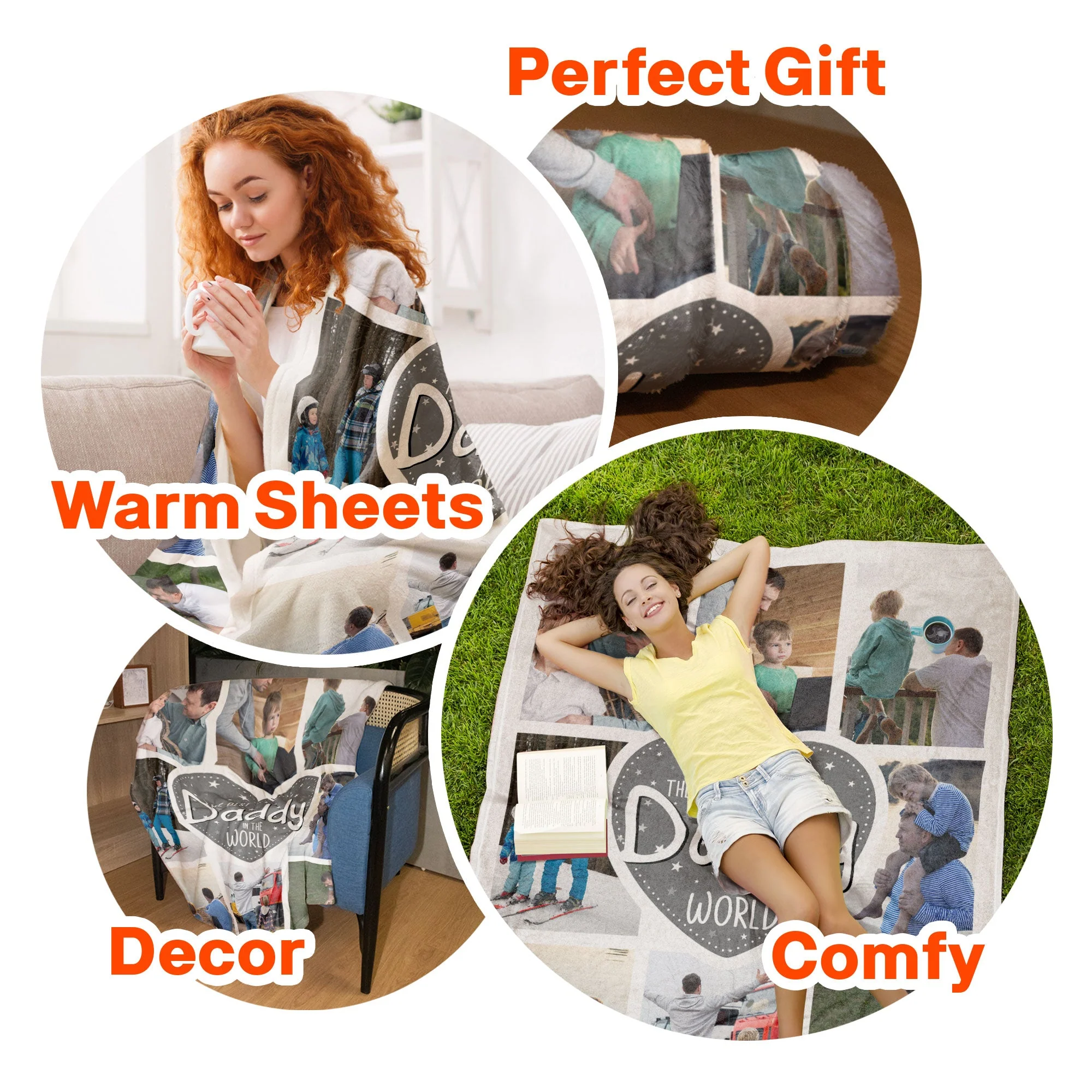Best Daddy In The World - Personalized Photo Blanket - Image 7
