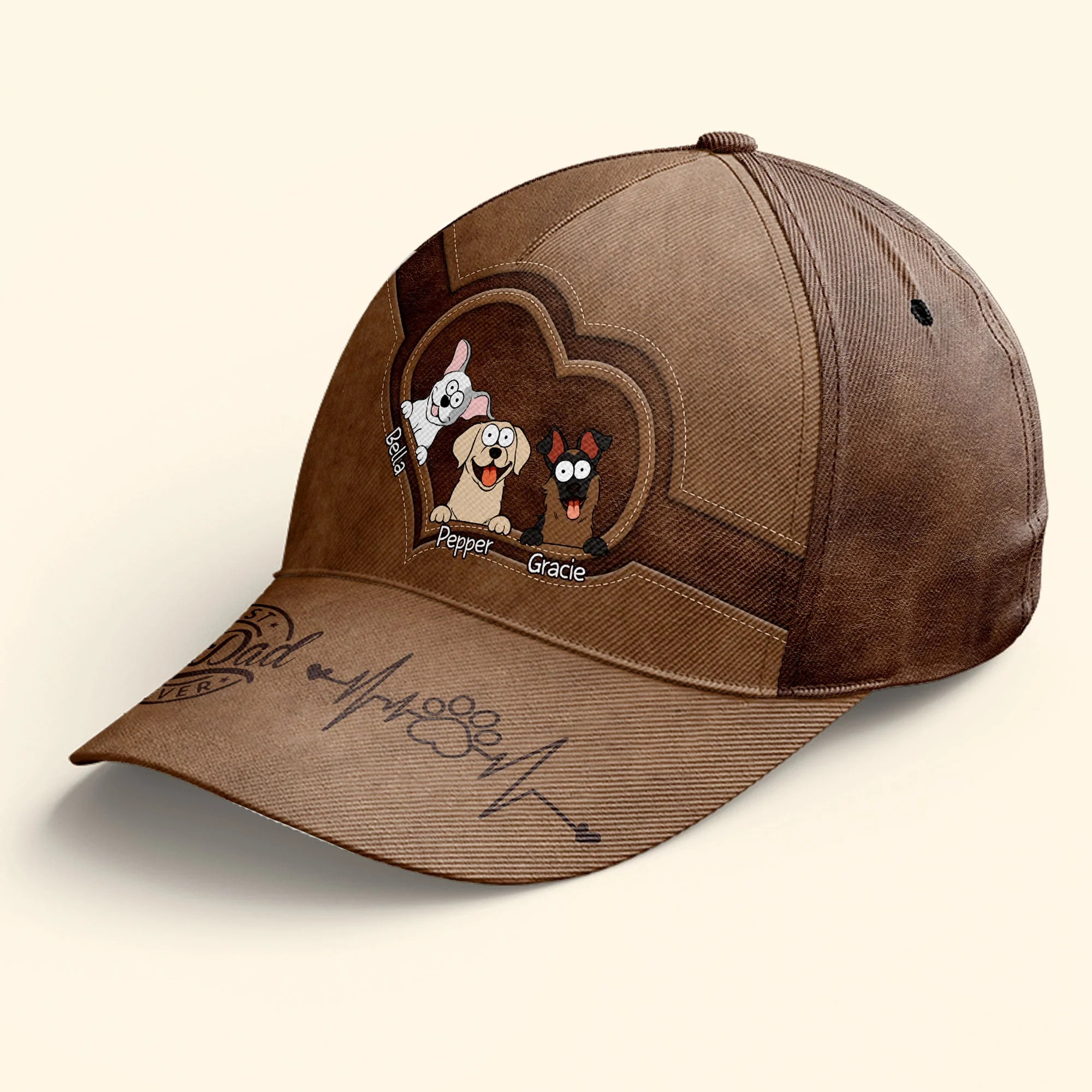 Best Dog Dad Ever - Personalized Classic Cap - Image 3