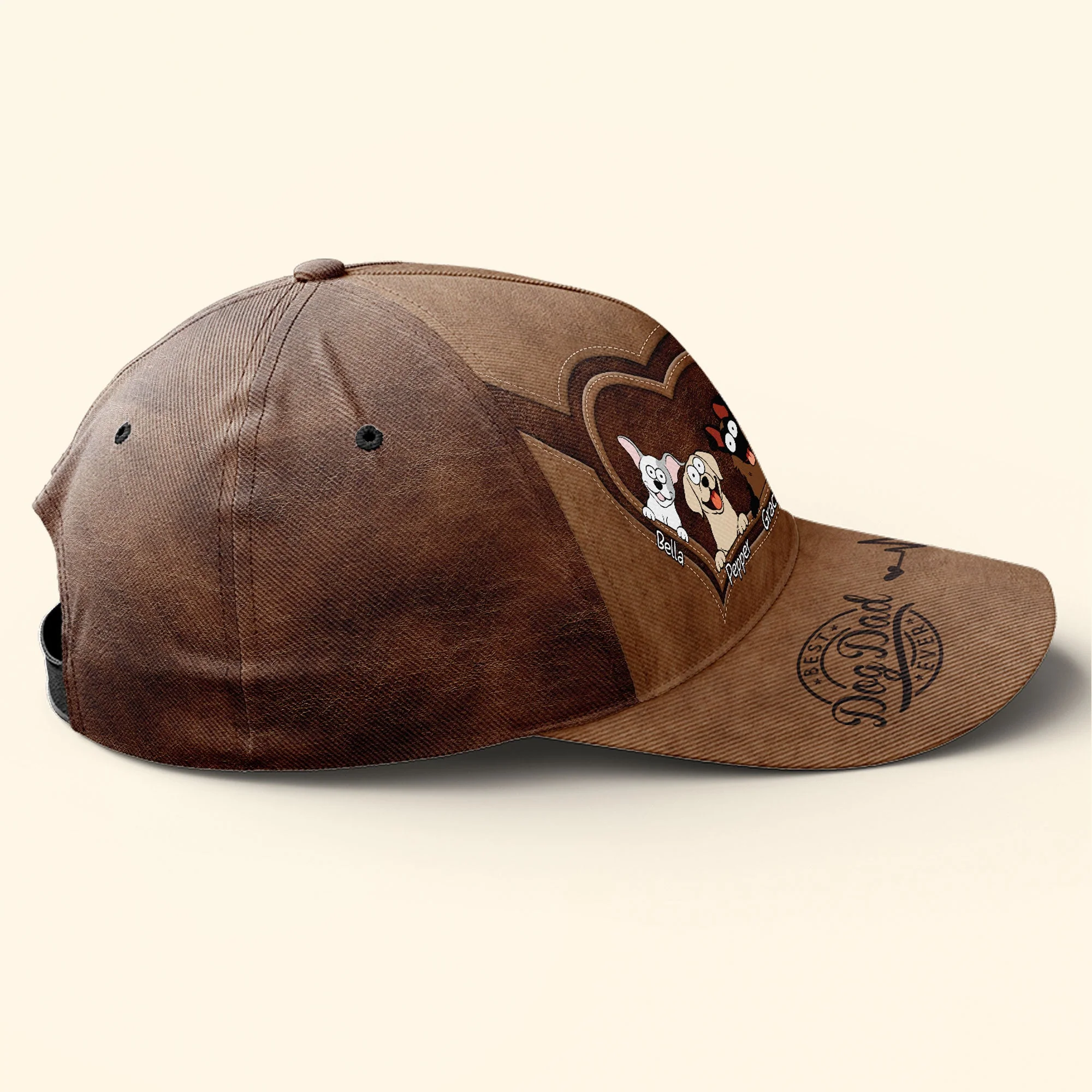 Best Dog Dad Ever - Personalized Classic Cap - Image 4