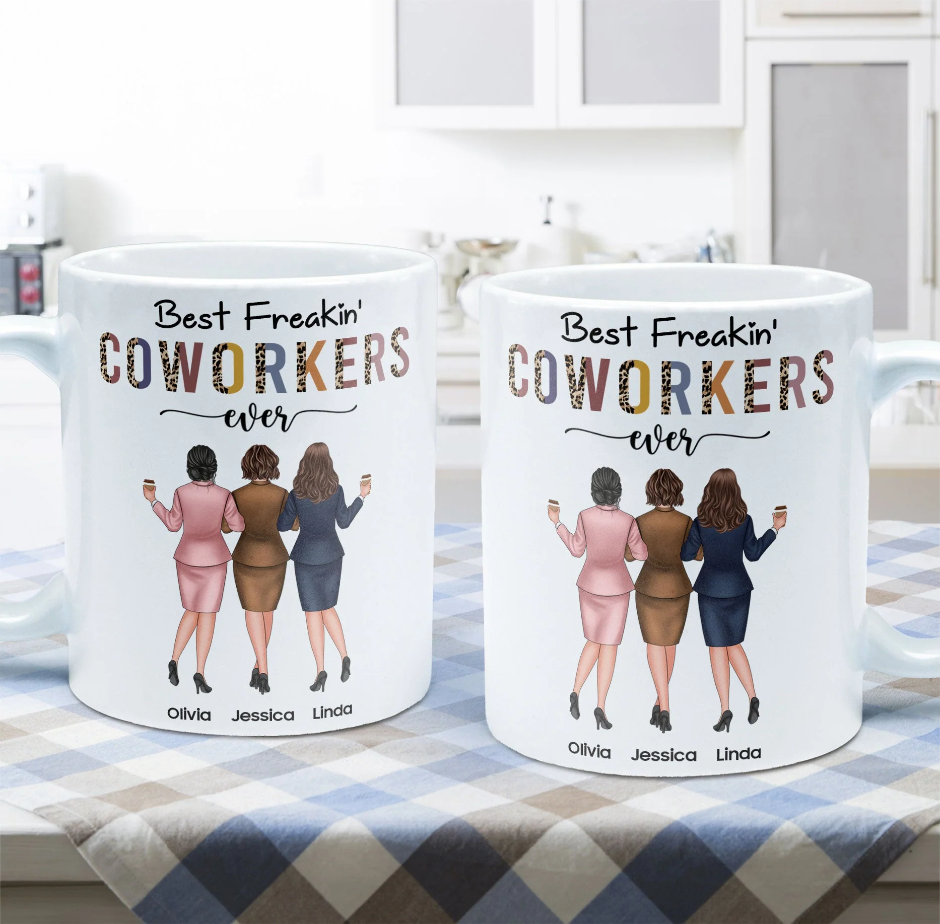 Best Freakin' Coworkers Ever - Personalized Mug - Image 5