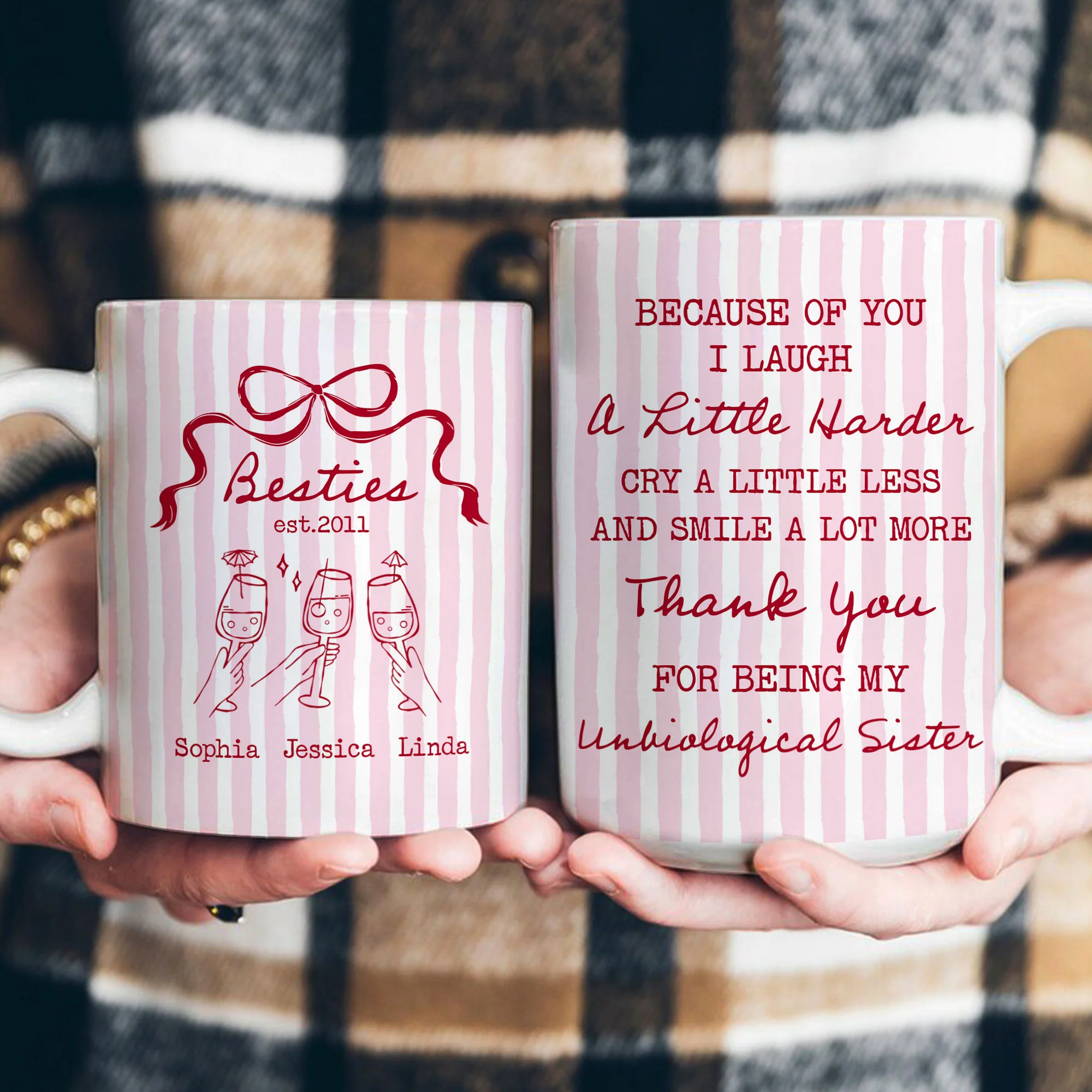 Best Friend Smile A Lot More - Personalized Mug - Image 4