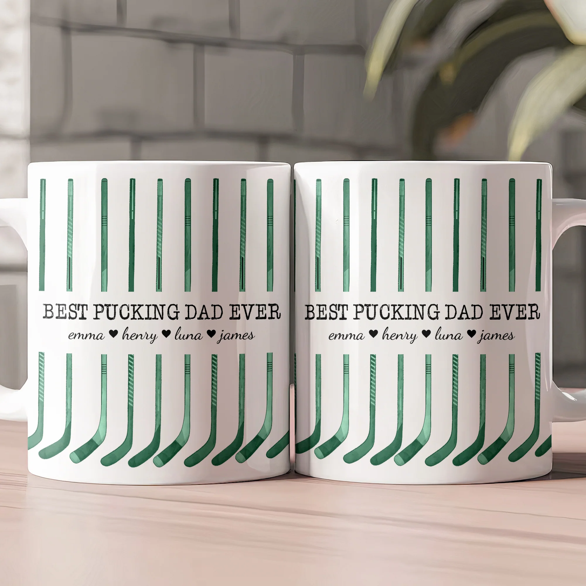 Best Hockey Dad Custom Name Father's Day Gift For Dad, Husband - Personalized Mug - Image 2