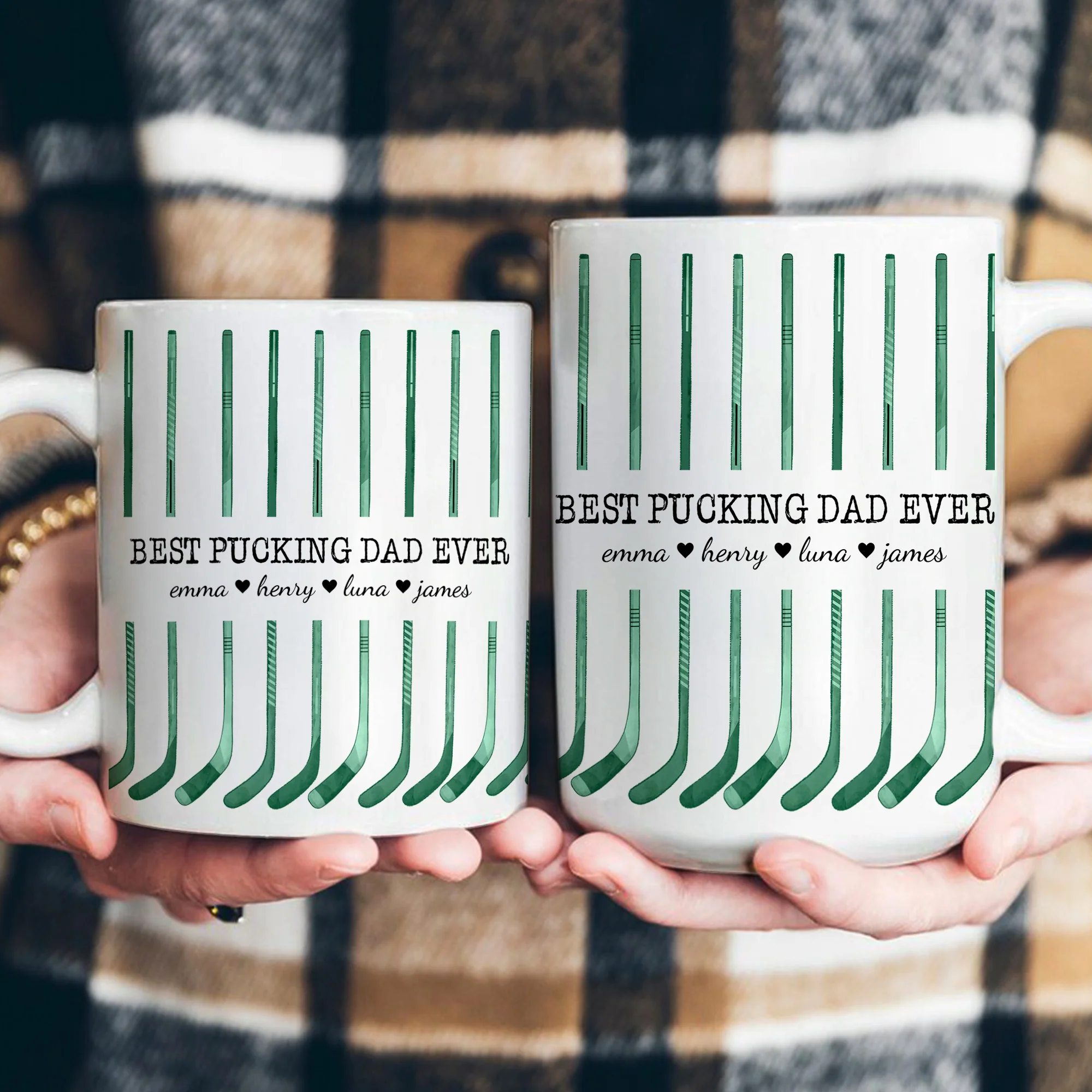 Best Hockey Dad Custom Name Father's Day Gift For Dad, Husband - Personalized Mug - Image 4