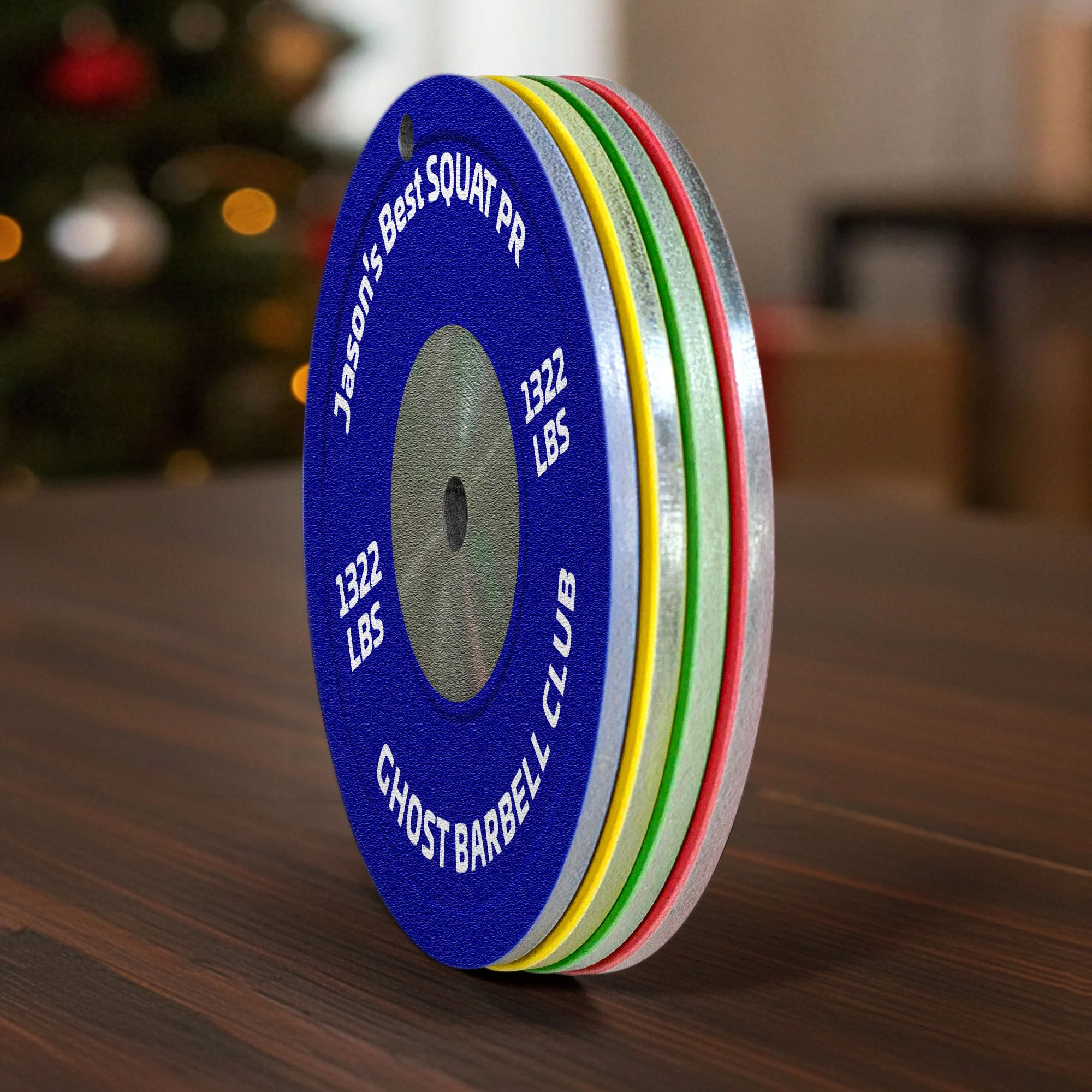 [Only available in the U.S] Best PR On Weight Plate - Personalized Aluminum Ornament - Image 2