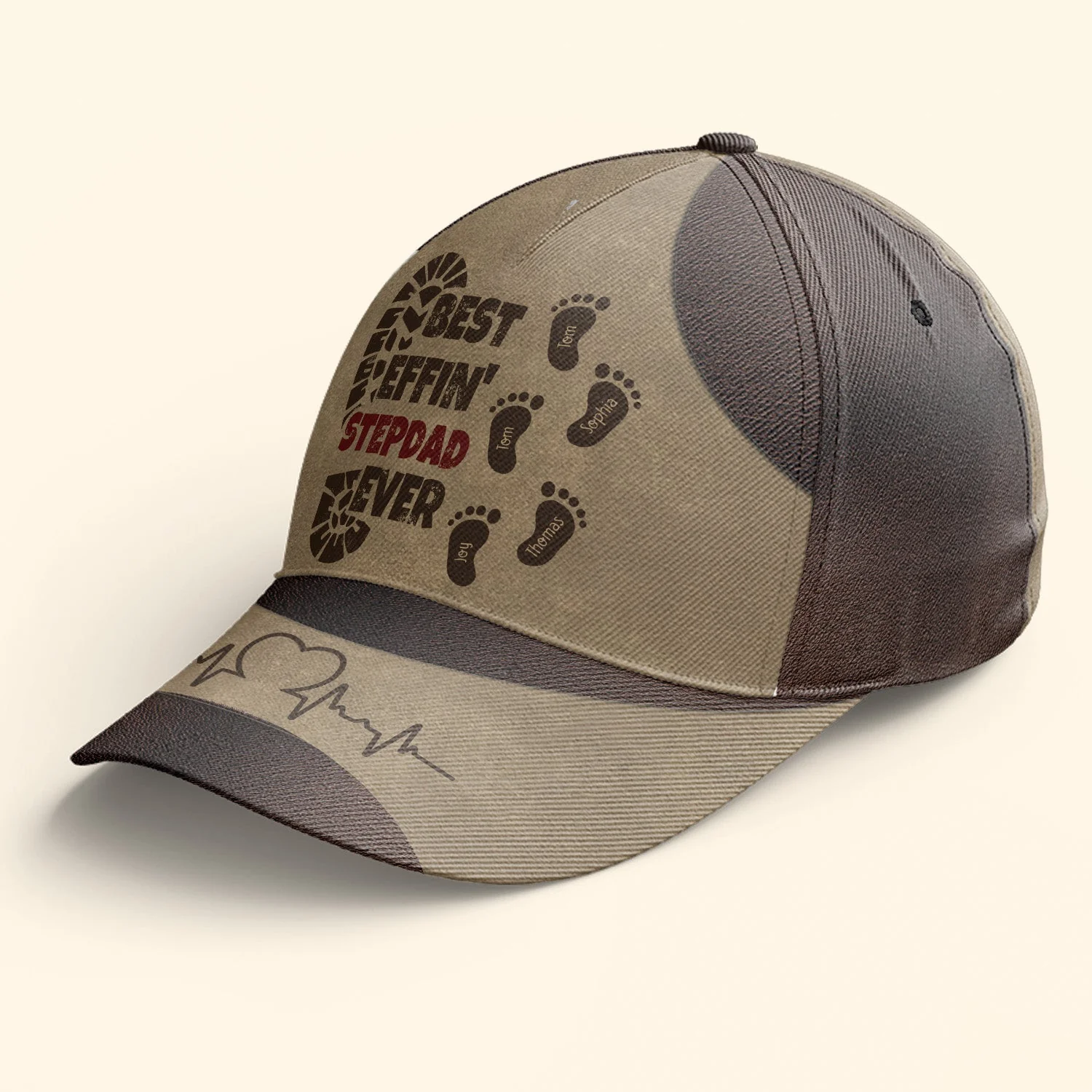 Best Stepdad Ever Father's Day Gift - Personalized Classic Cap - Image 4