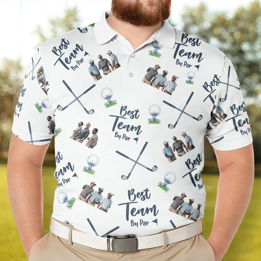Best Team By Par - Personalized Photo Polo Shirt - Image 2