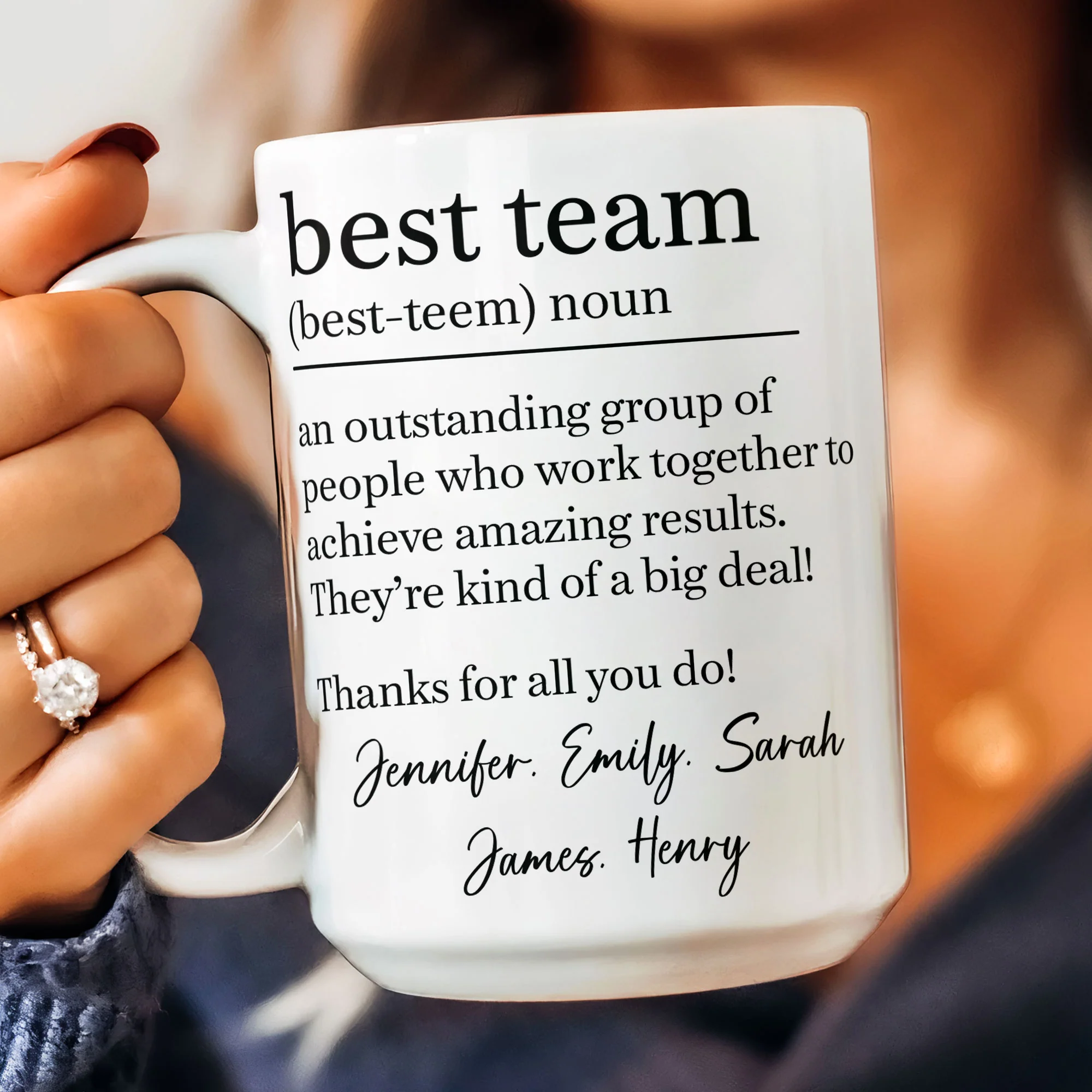 Best Team - Coworker Appreciation Thank You Gifts For Employee - Personalized Mug - Image 2