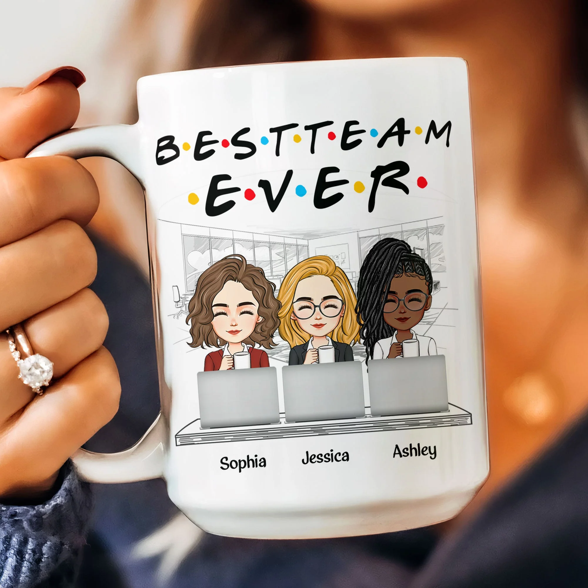 Best Team Ever 2 - Personalized Mug - Image 8