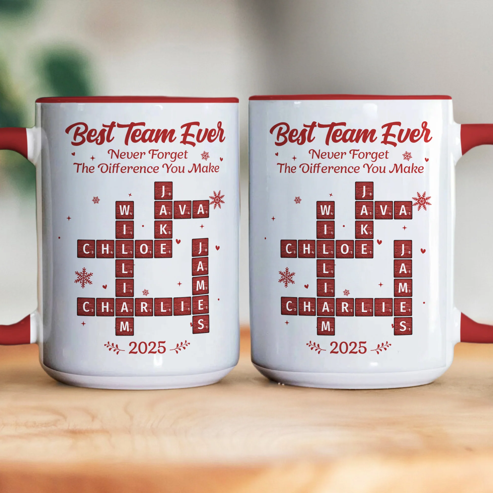 Best Team Ever Scrabble - Personalized Accent Mug - Image 3