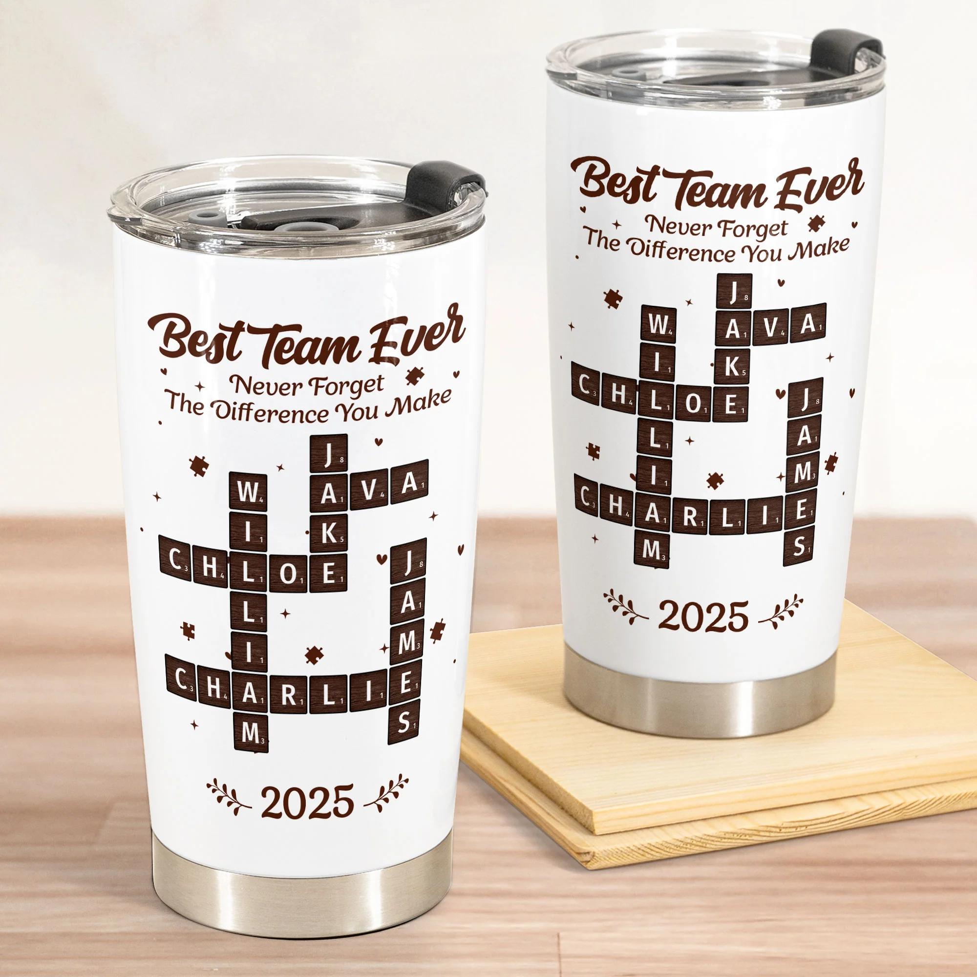 Best Team Ever Scrabble - Personalized Tumbler Cup - Image 3