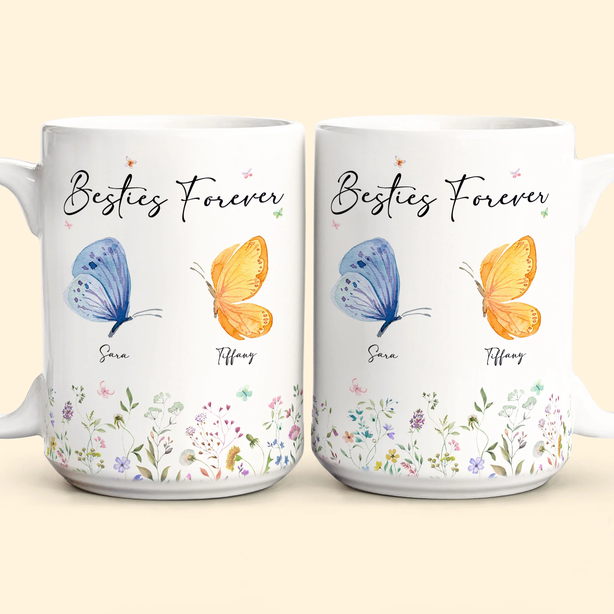 Besties Forever Butterfly Version - Personalized Mug - Image 6