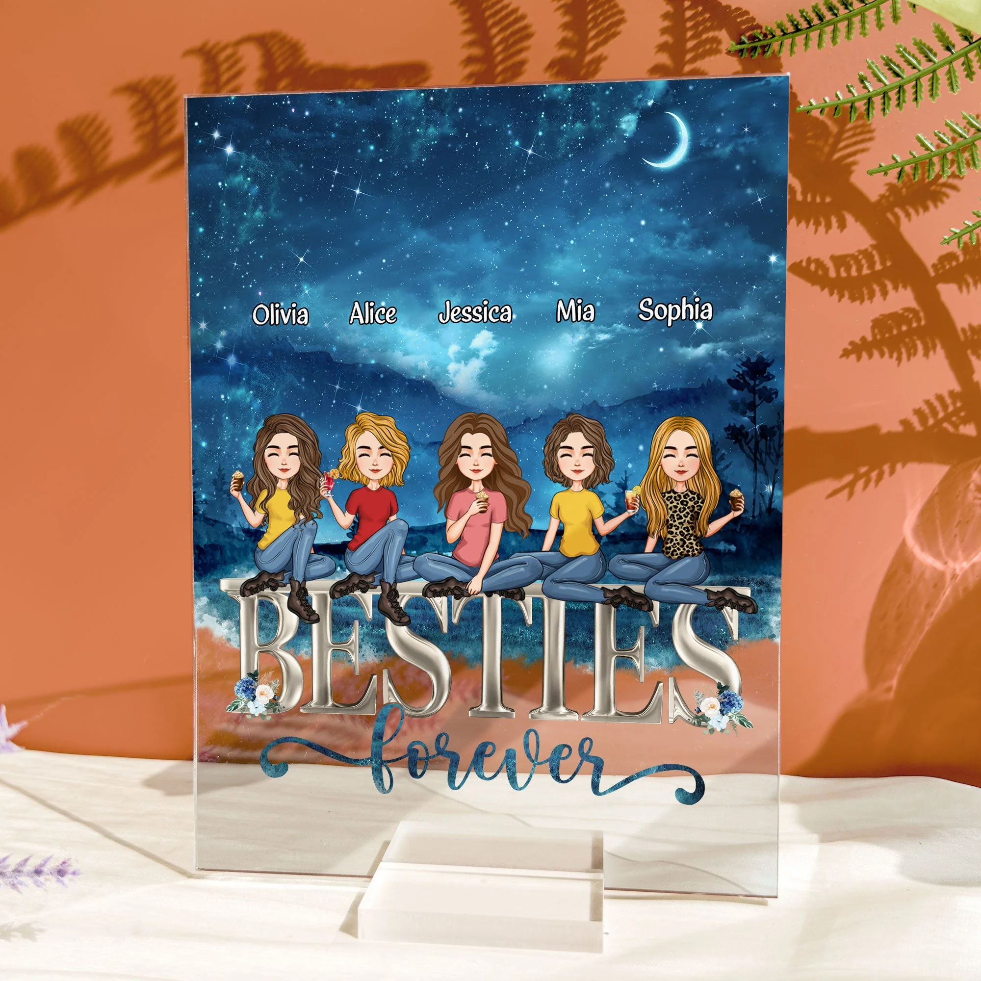 Besties Forever - Personalized Acrylic Plaque - Image 5