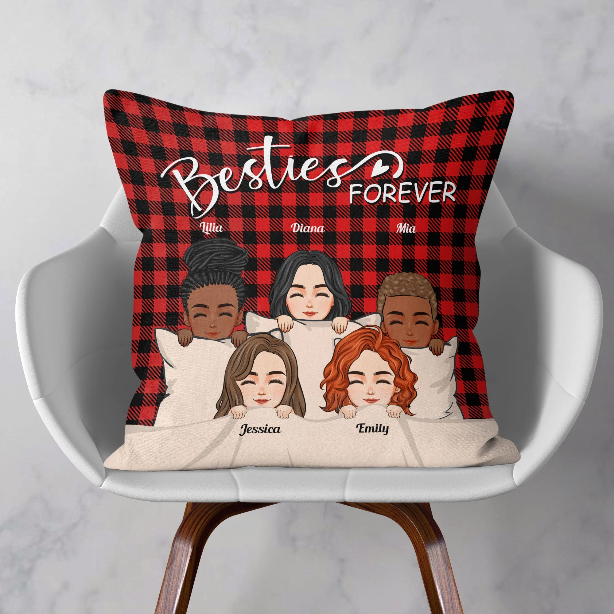 Besties Forever - Personalized Pillow - Image 3