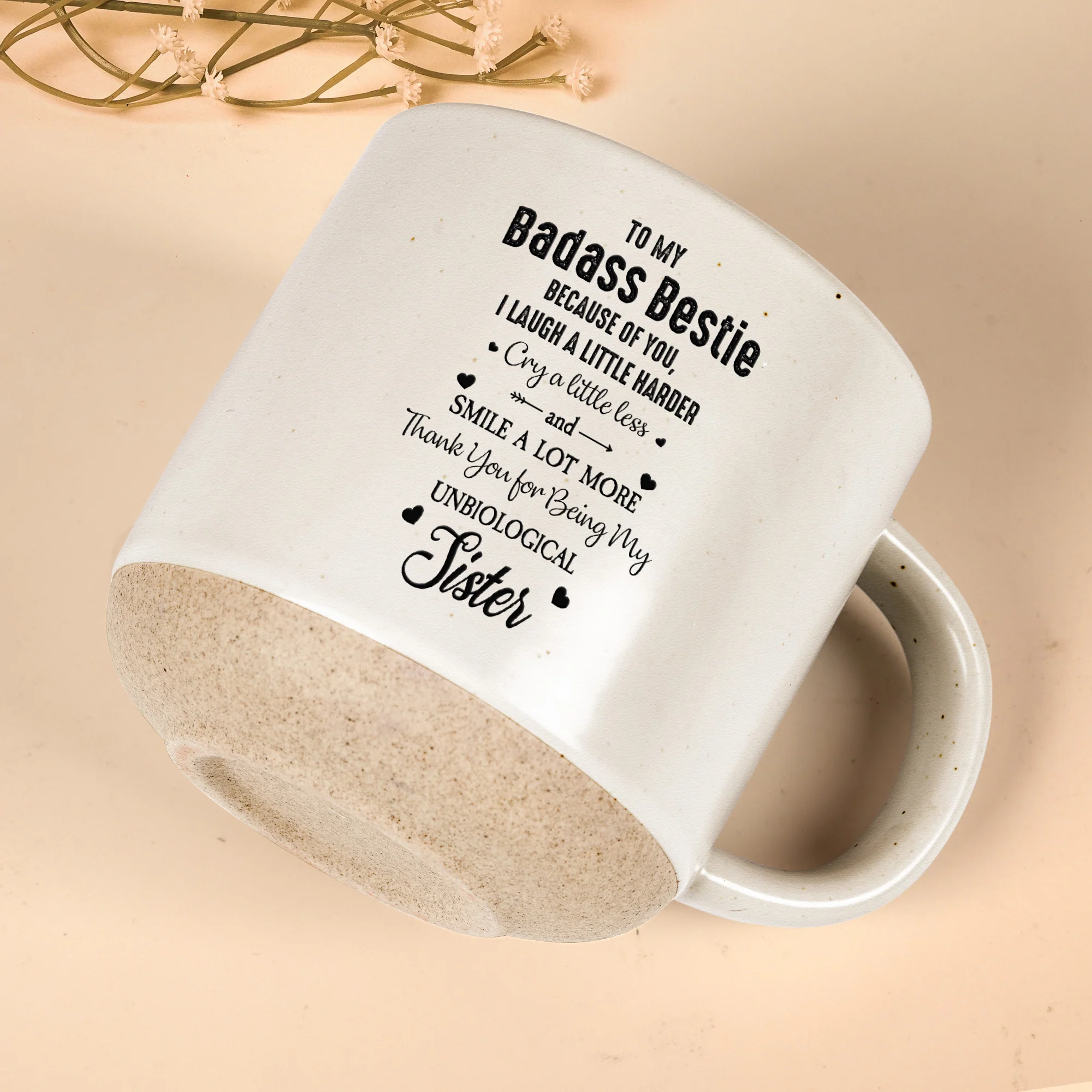Besties Forever To My Badass Besties - Personalized Pottery Mug - Image 4